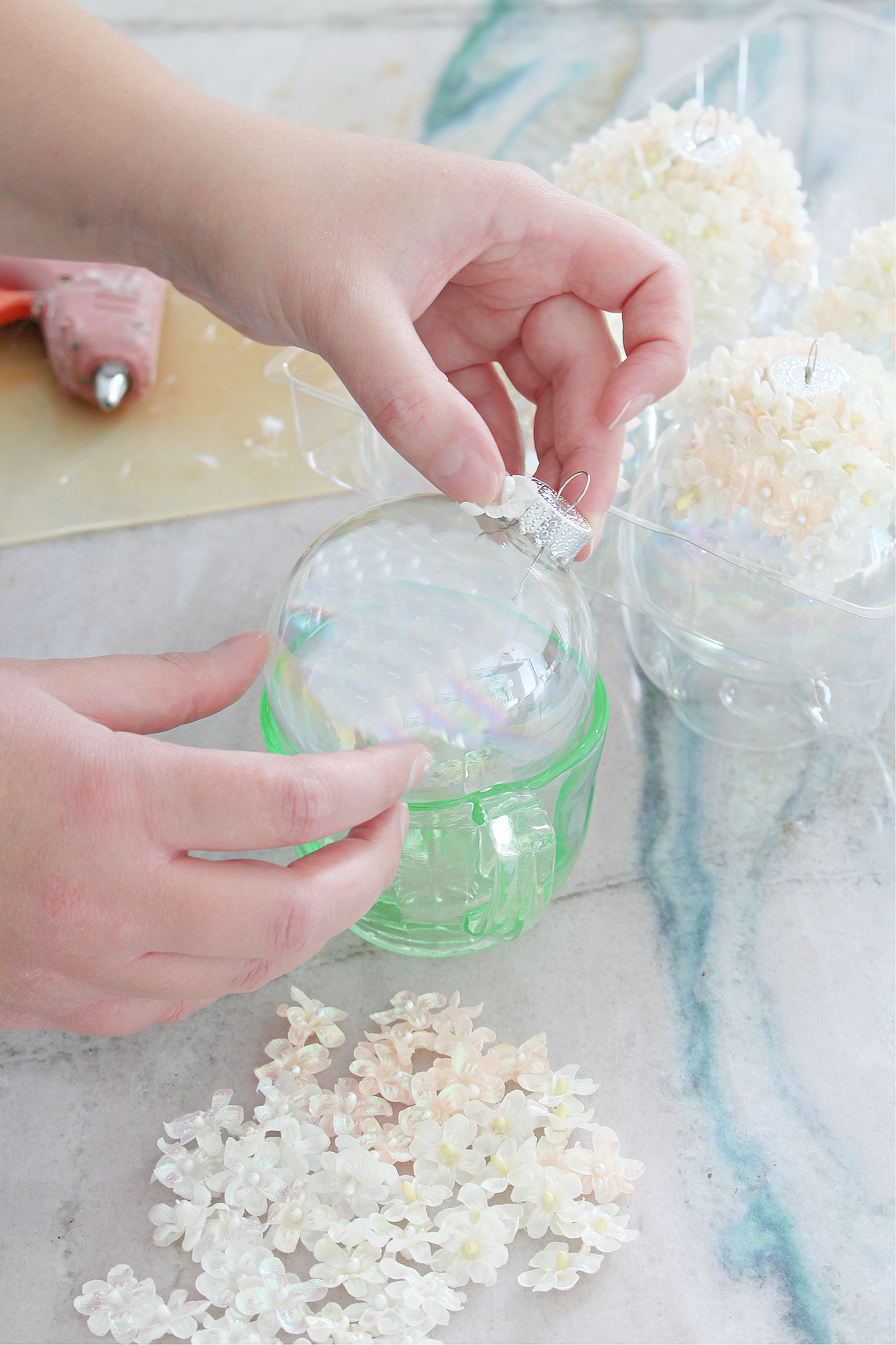 Faux Flower Christmas Tree Theme