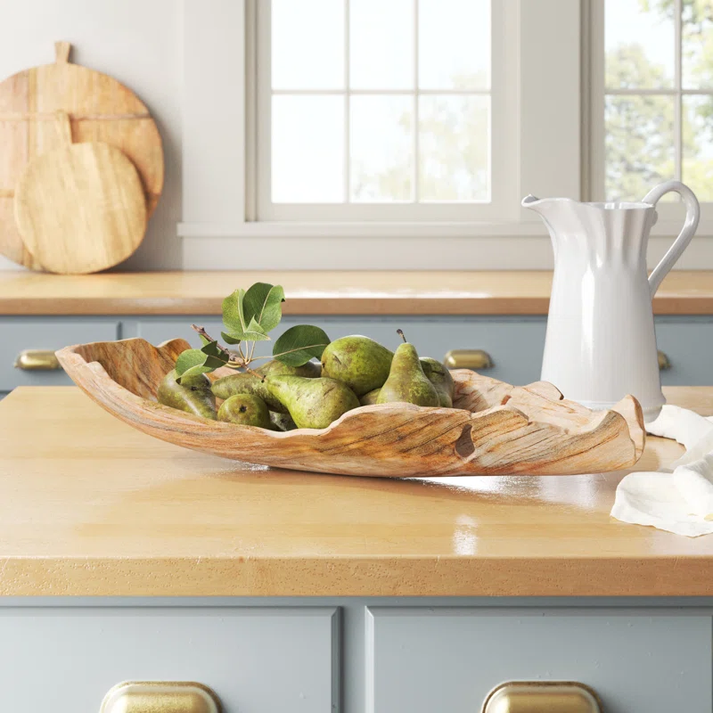 Teak Wood Bowl Organic Shape