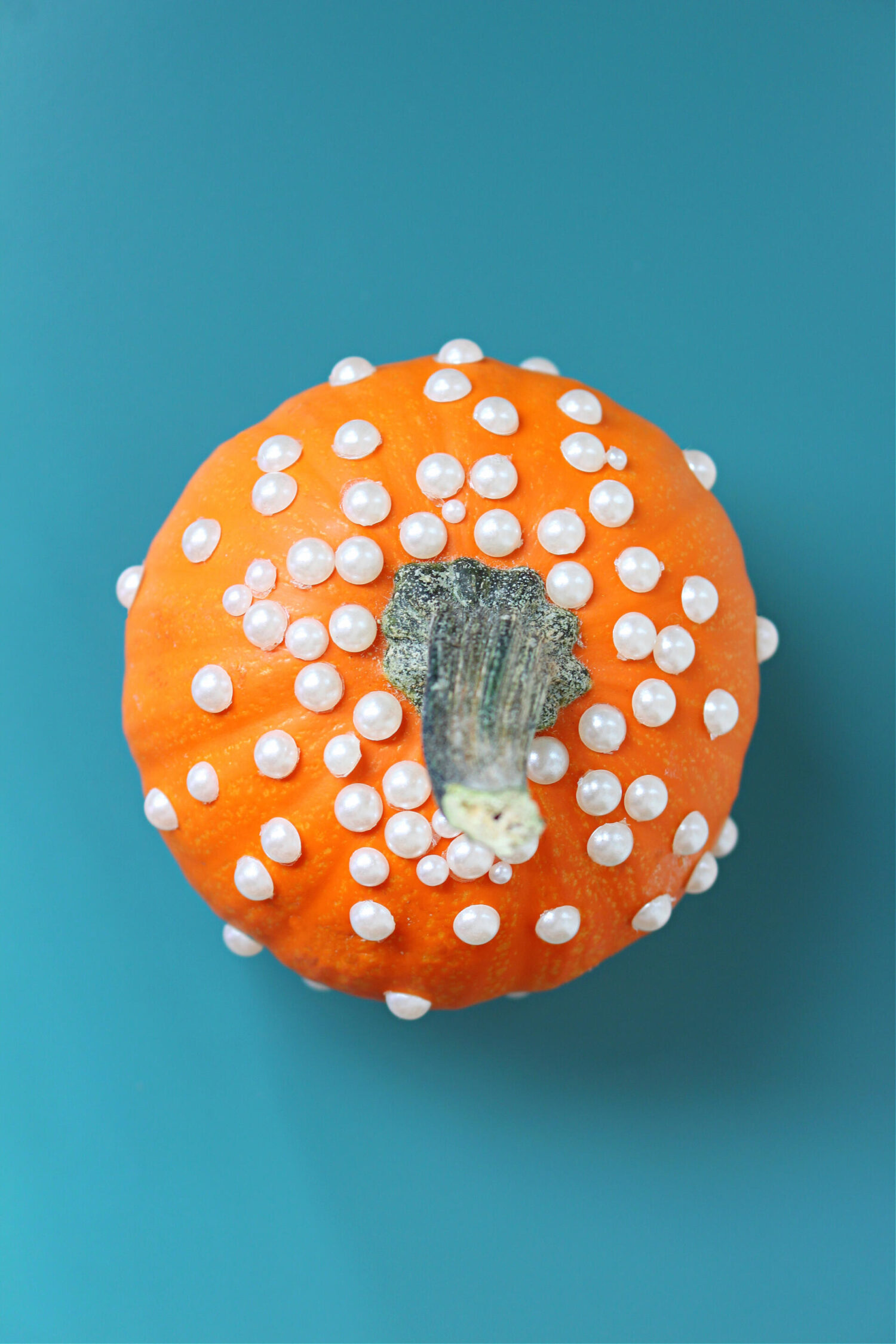 pearl bedazzled pumpkin