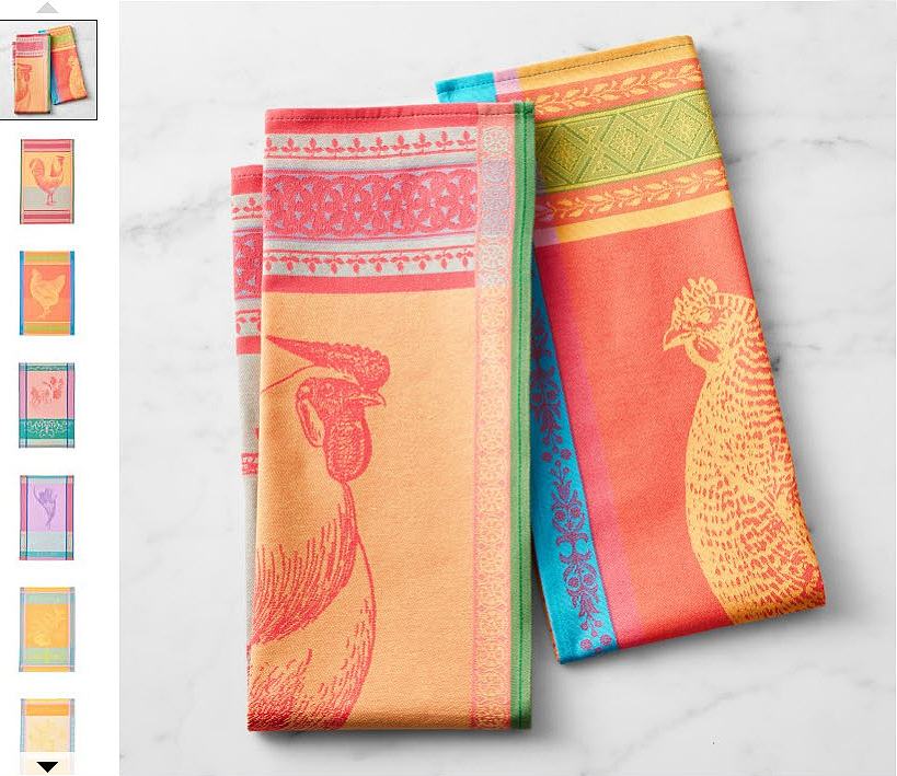 Colorful Chicken Print Textiles Made in Portugal