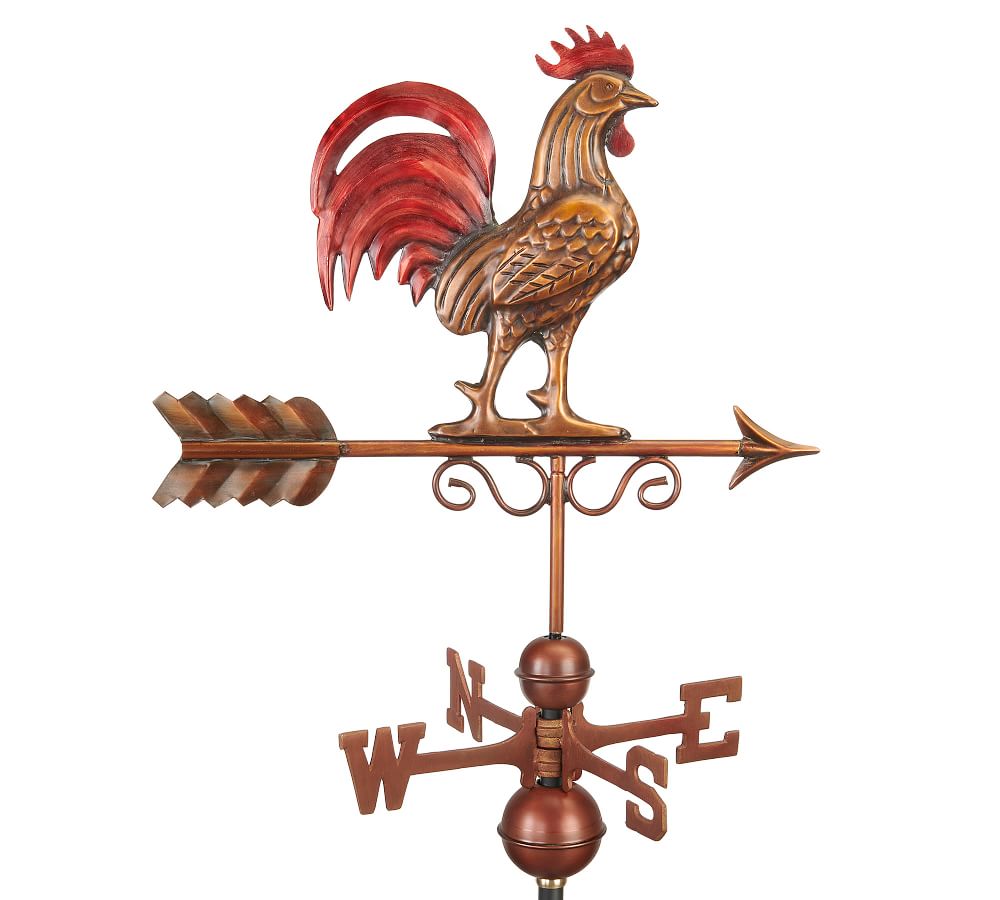 Rooster Shaped Copper Weather Vane