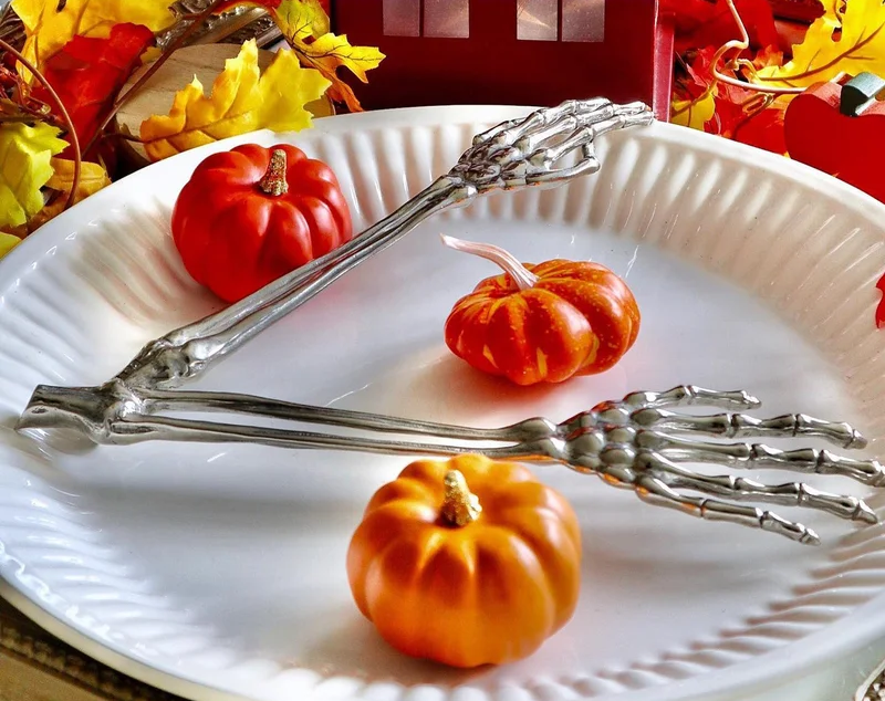 Skeleton Arm Salad Servers for Halloween