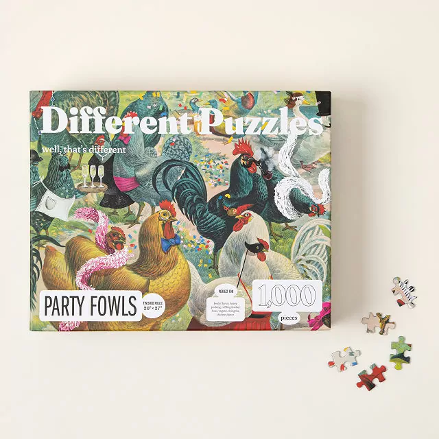 Quirky Chicken Themed Puzzle for Adults