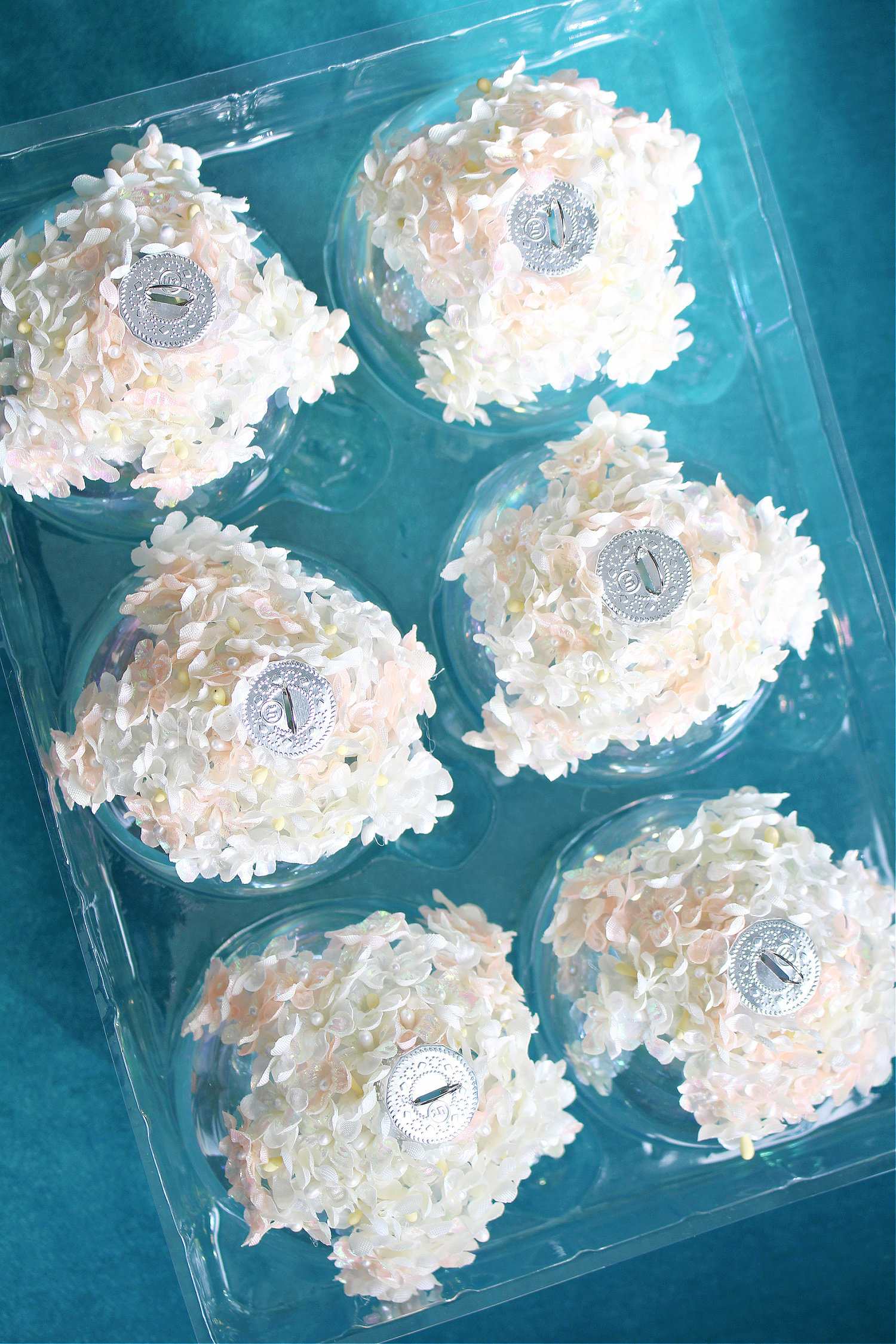 Faux Flower Christmas Tree Ornament DIY