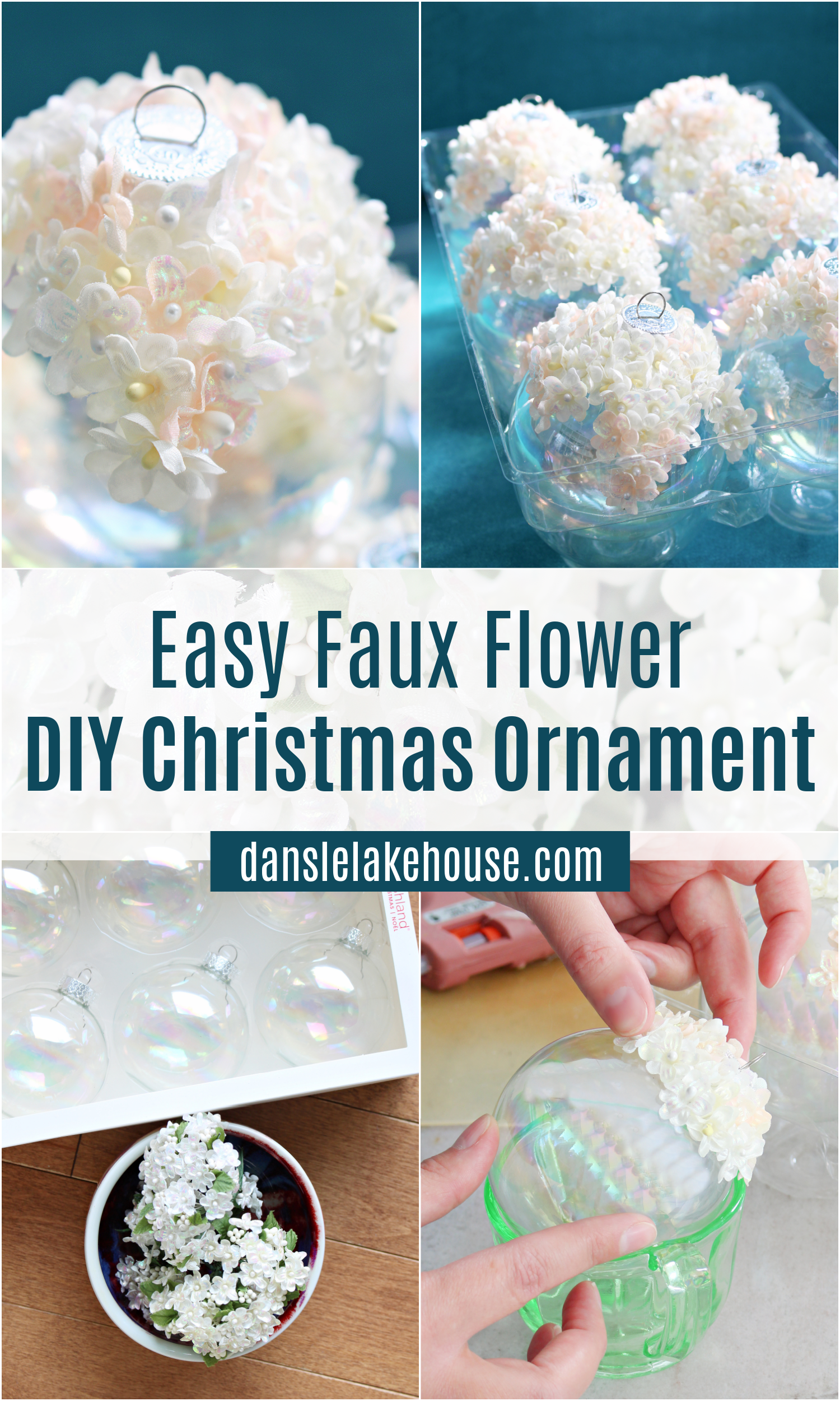DIY Faux Flower Ornament Idea