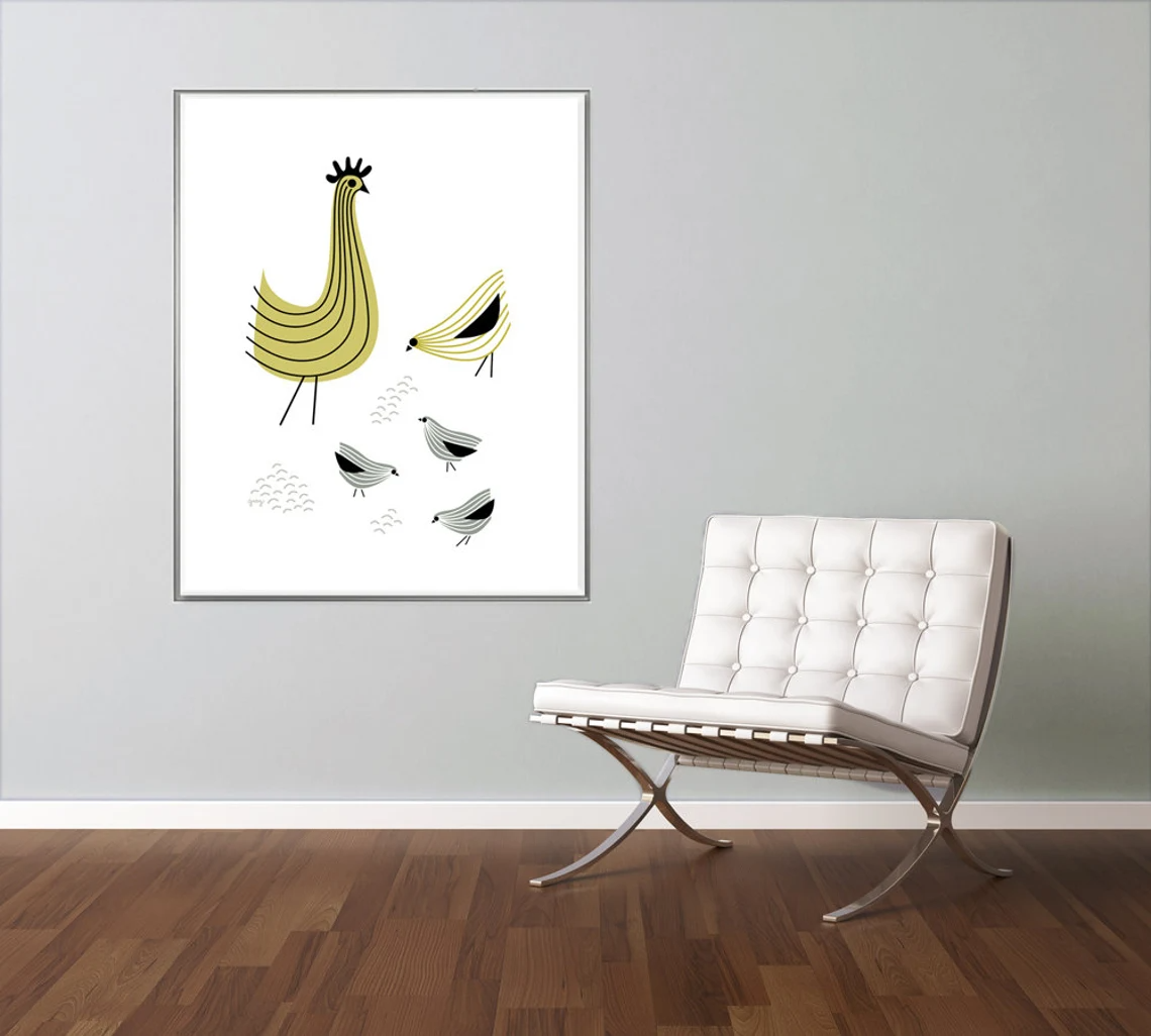 Modern Chicken Art Print