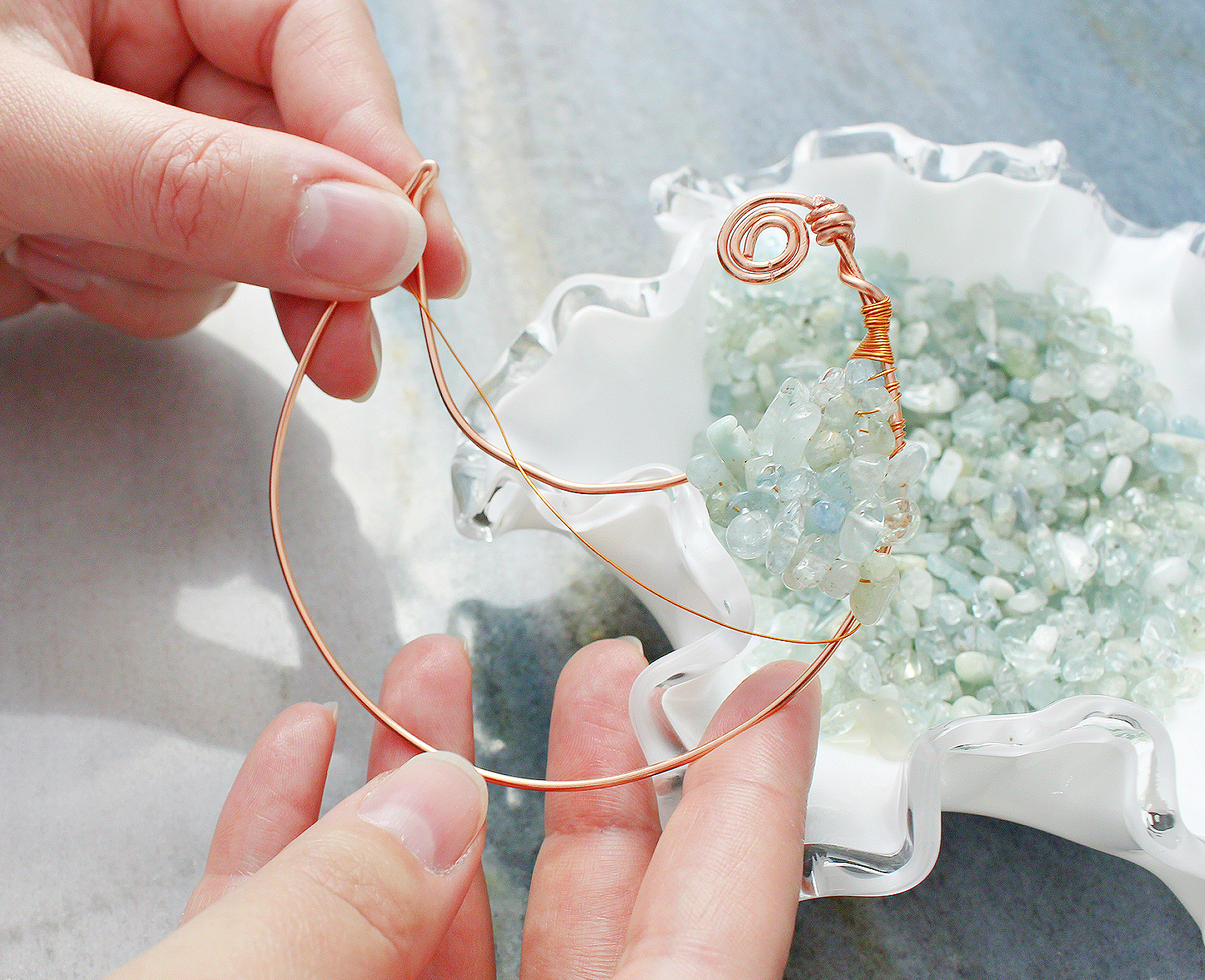 Wire Wrapped Tree Ornament Idea