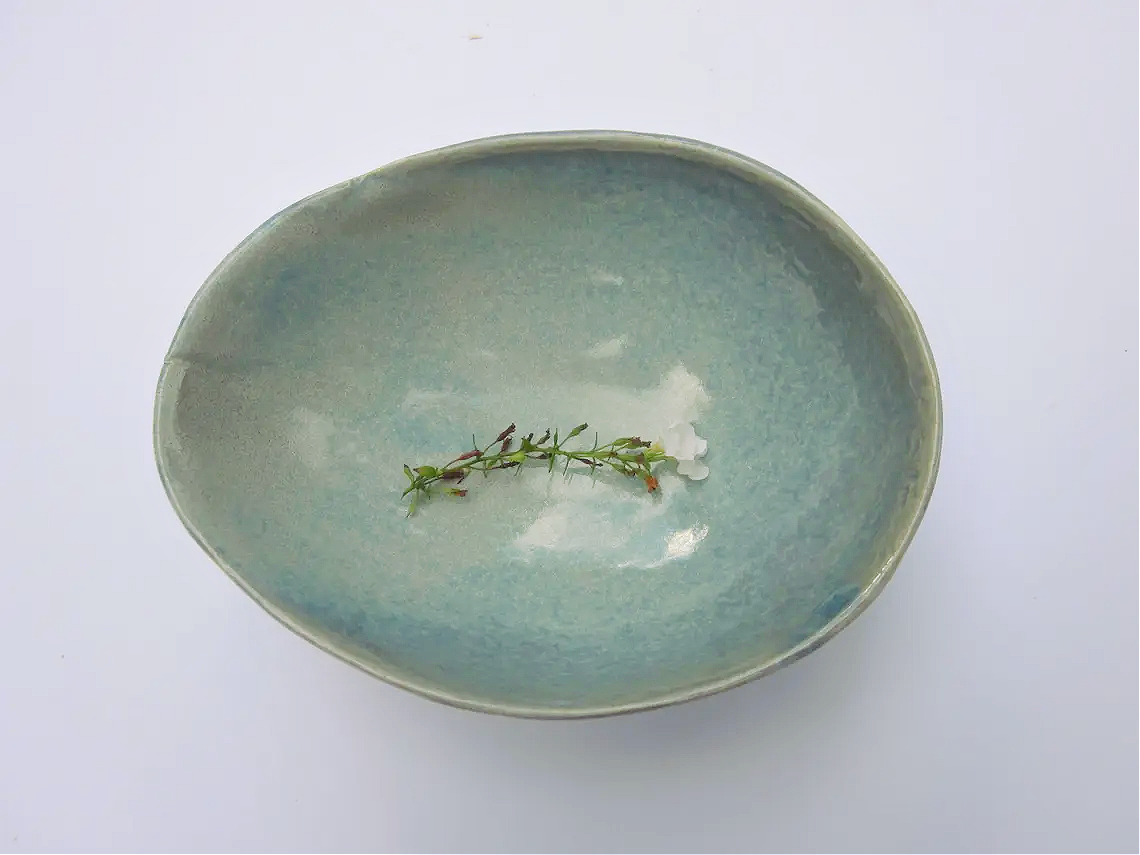 Egg Shaped Pottery Bowl