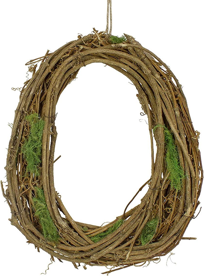 Egg Shaped Grapevine Wreath