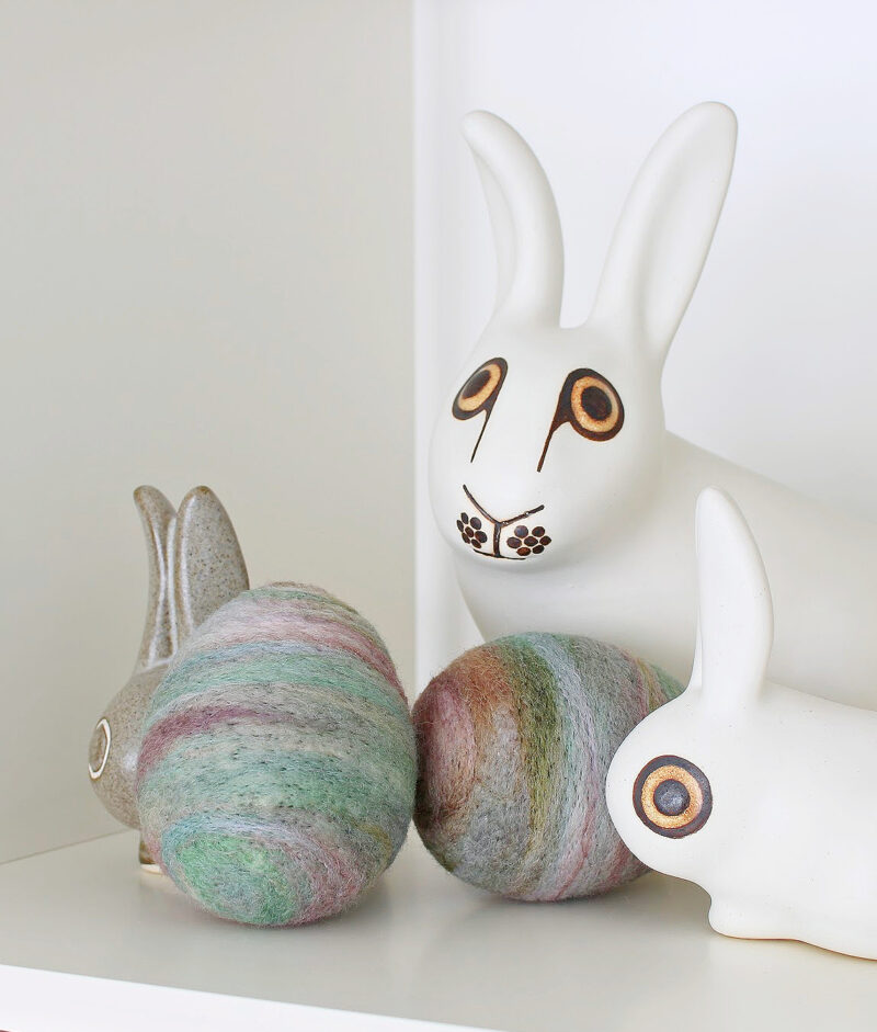 DIY Needle Felted Easter Eggs