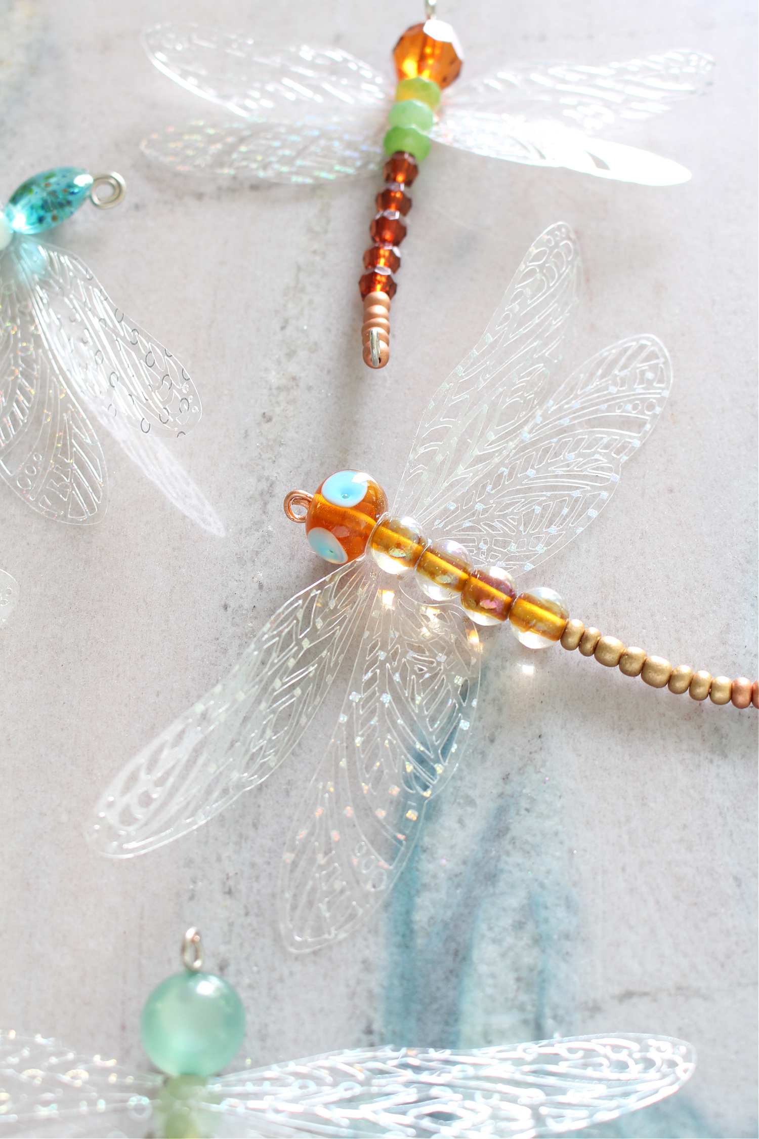 Beaded Dragonfly with Cricut Acetate Wings