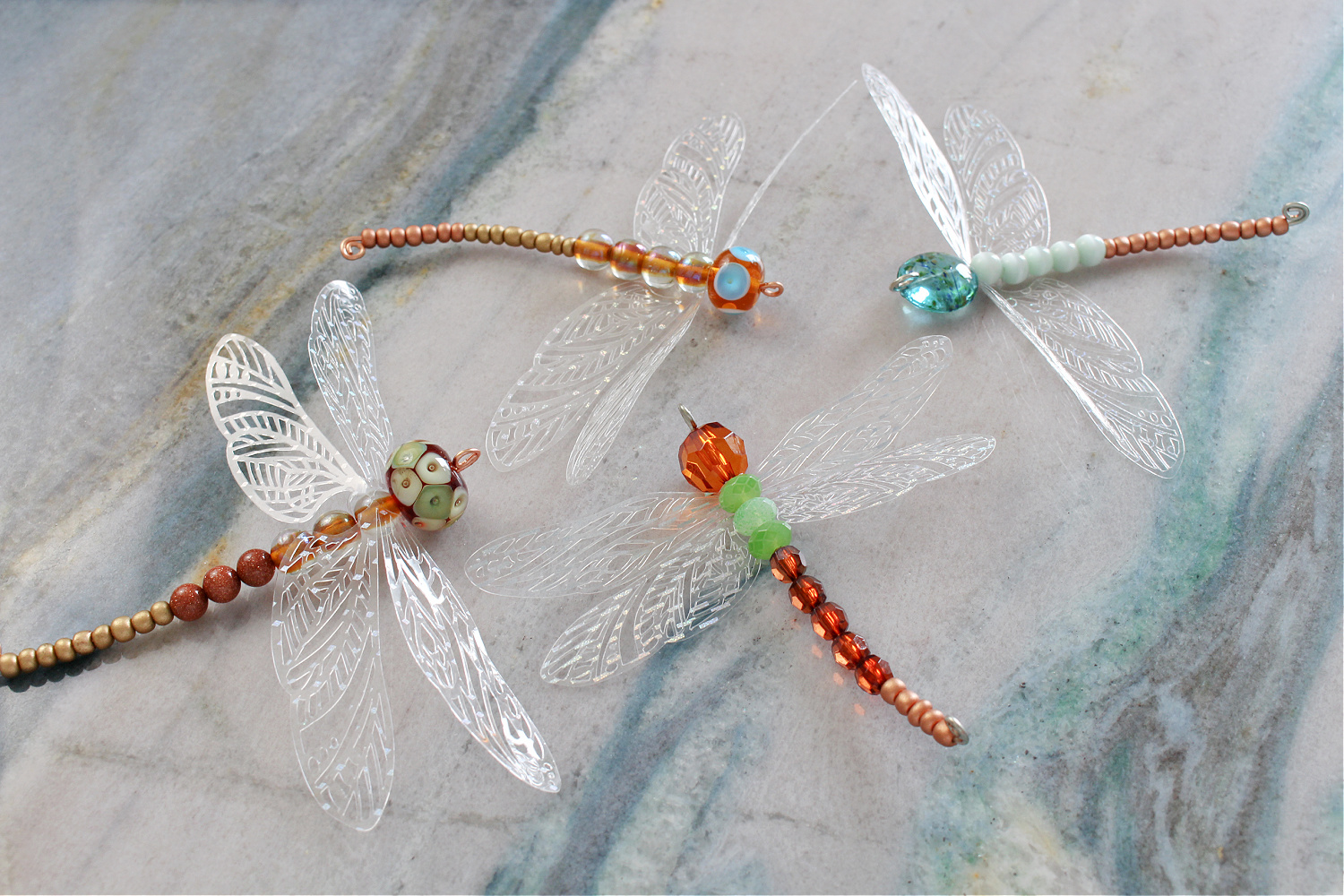 DIY Beaded Dragonfly Ornament