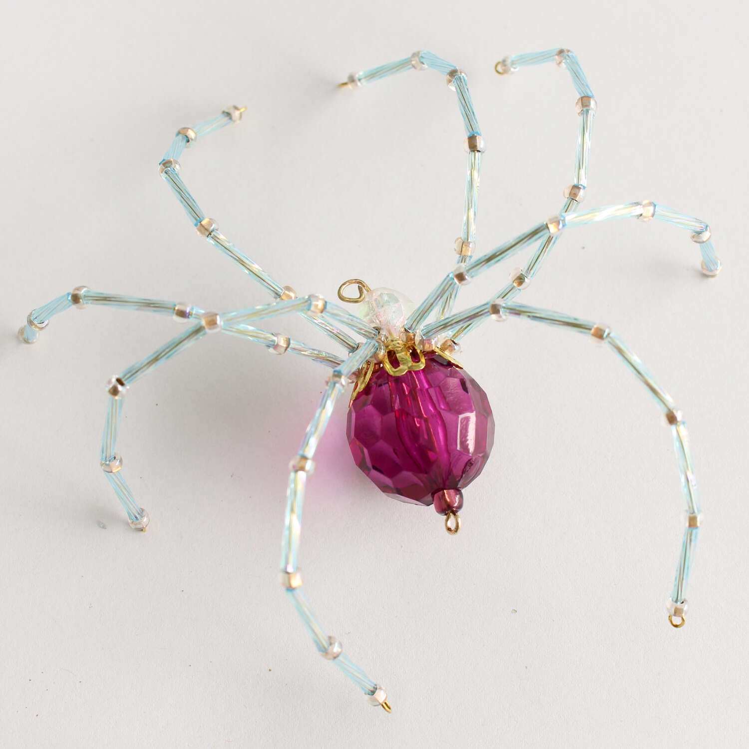 DIY Beaded Christmas Spider Tree Ornament