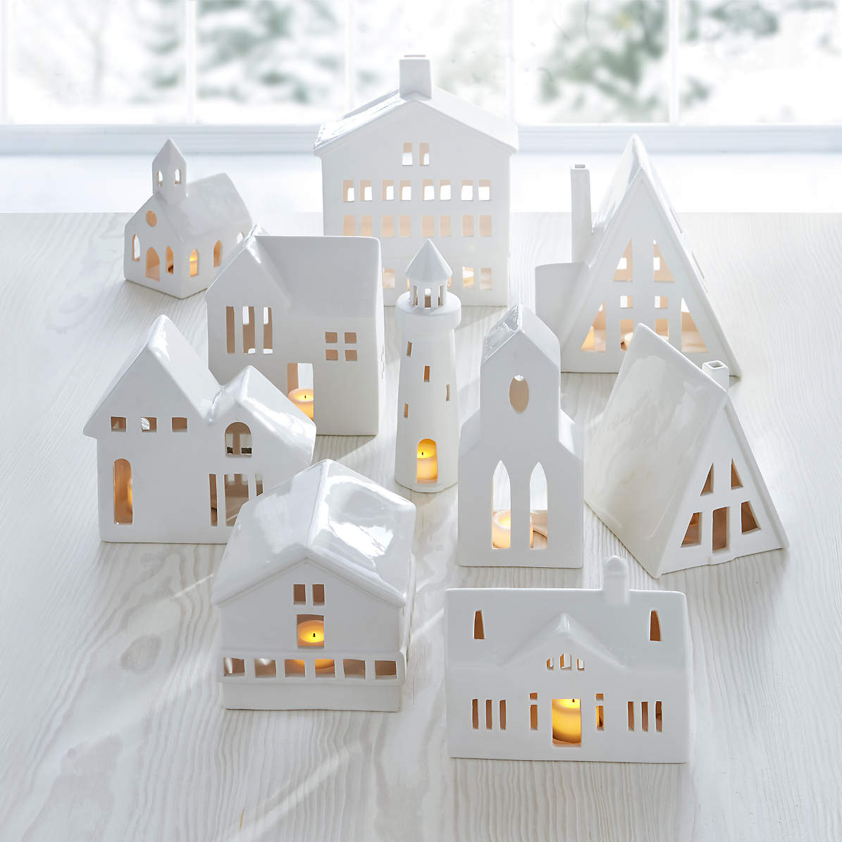 Modern White Ceramic Holiday Village