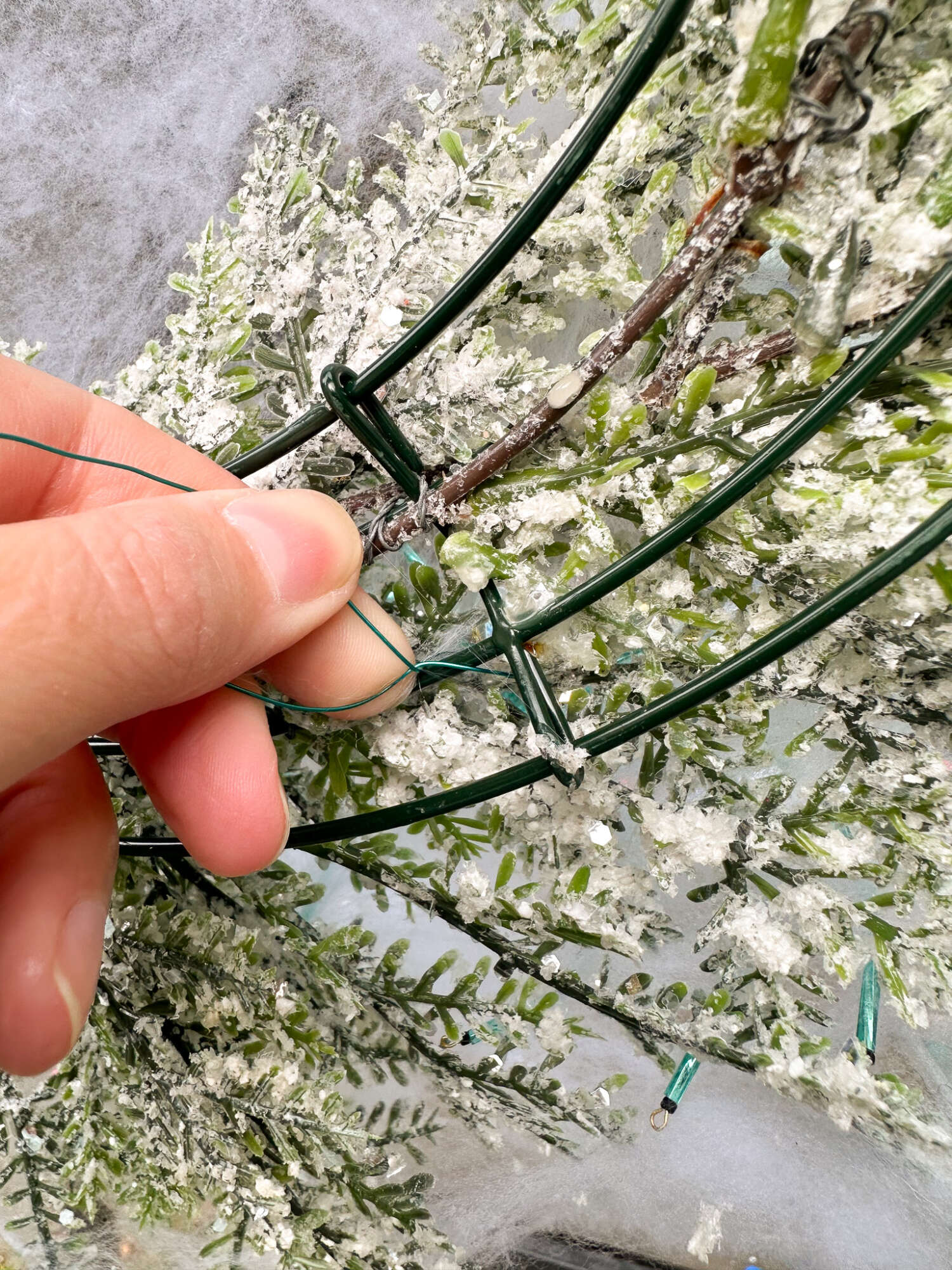 Attach Spiders to a Wreath