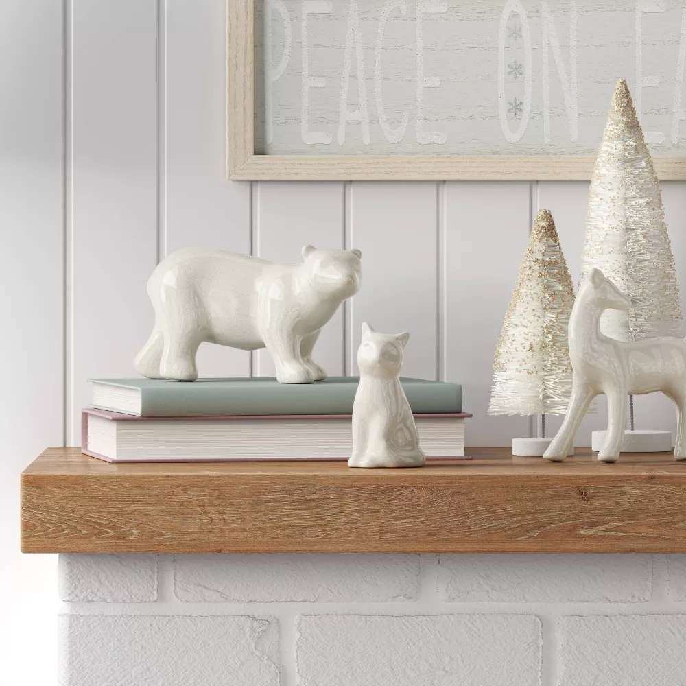 White Ceramic Animal Figurines
