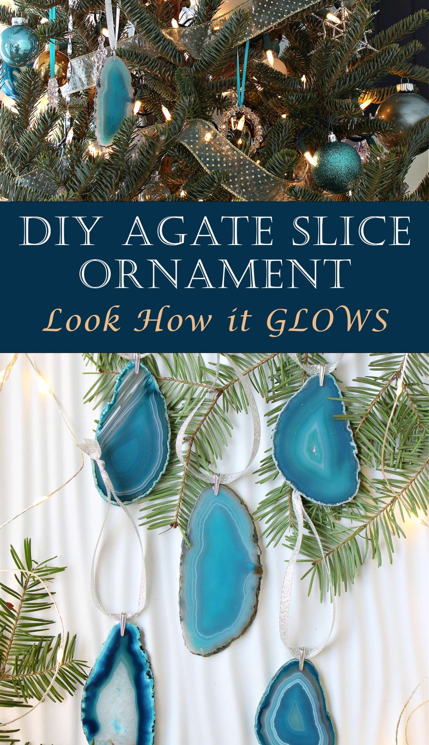 DIY Agate Slice Ornaments