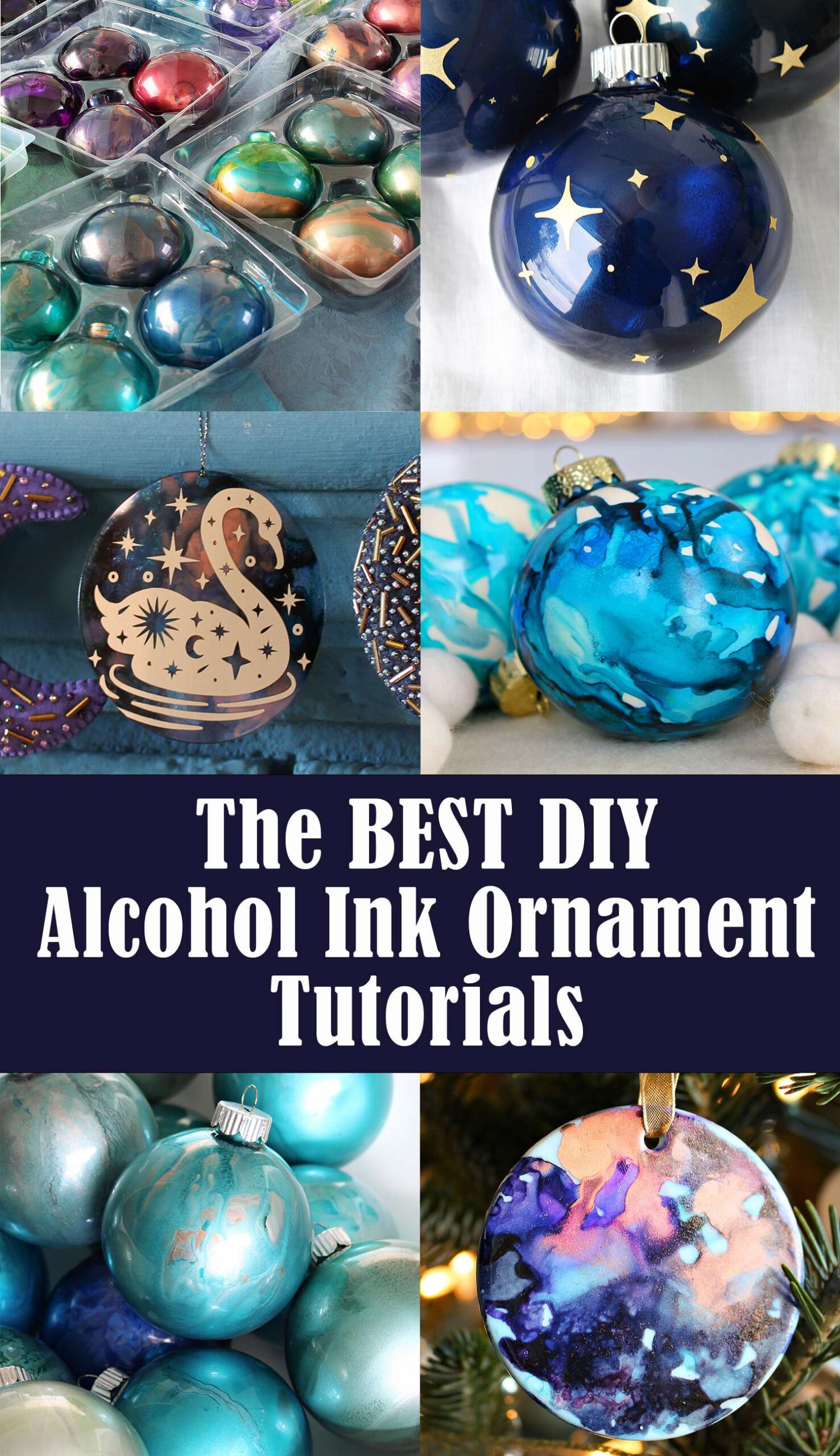 The BEST DIY Alcohol Ink Ornament Tutorials