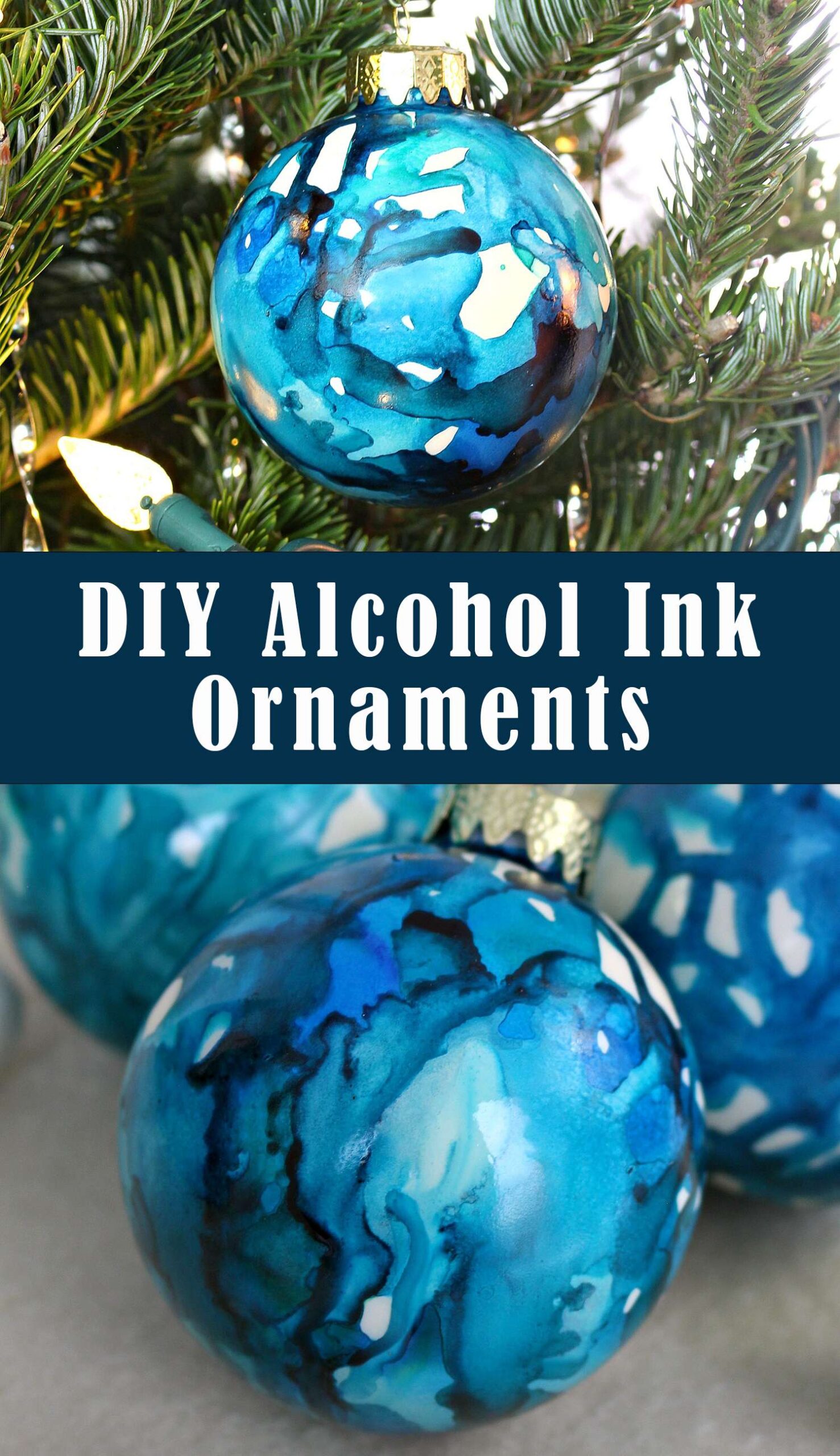 DIY Alcohol Ink Painting ornaments