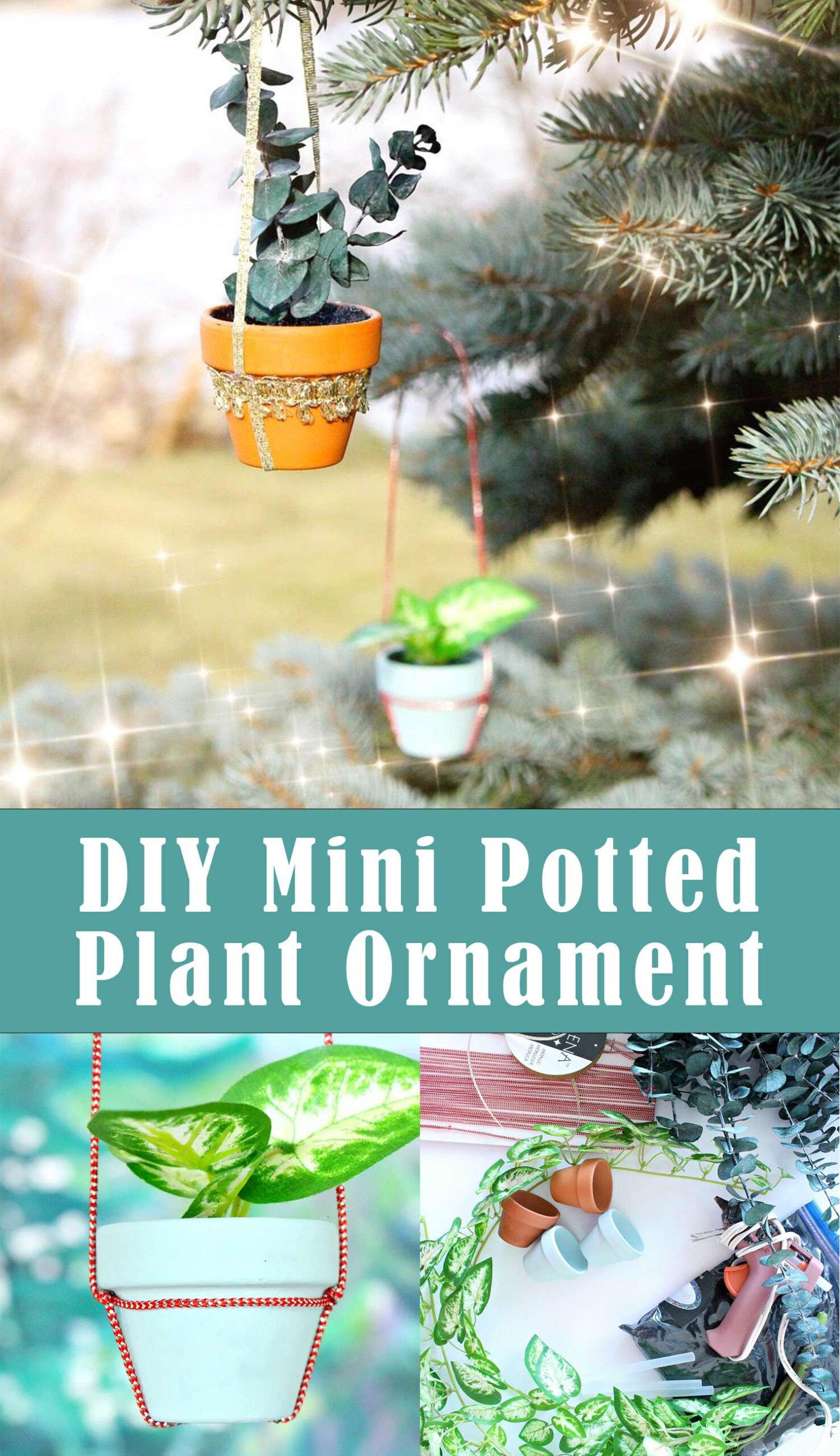DIY Potted Plant Christmas Ornament