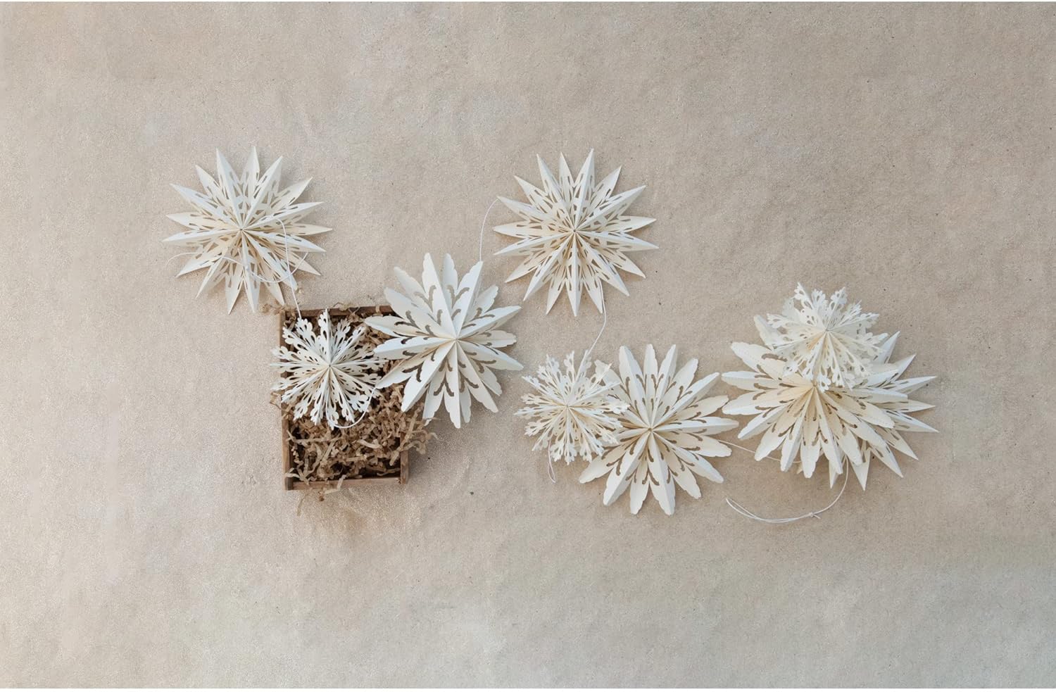 White Paper Snowflake Garland
