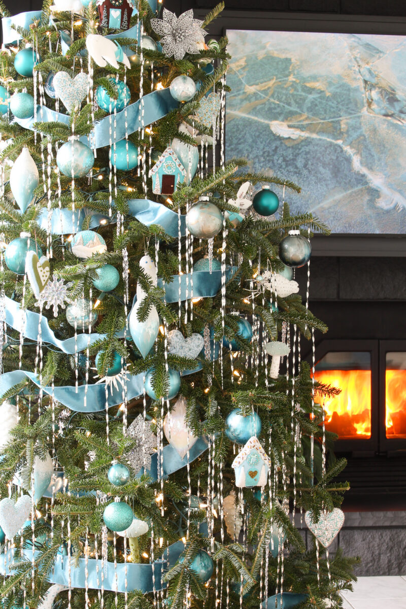 Victorian Tin Tinsel Christmas Tree Decoration
