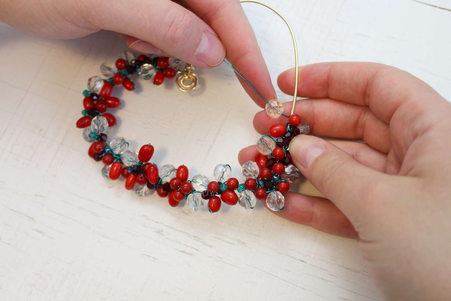 DIY Wire Wrapped Beaded Heart Tutorial