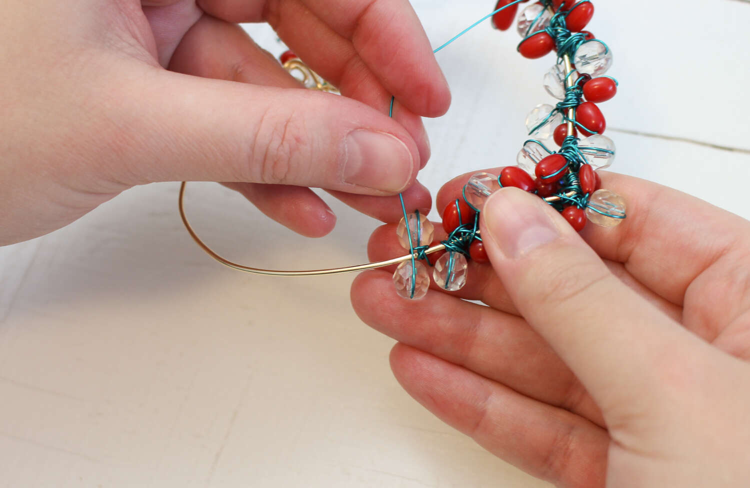 DIY Wire Wrapped Beaded Heart Tutorial