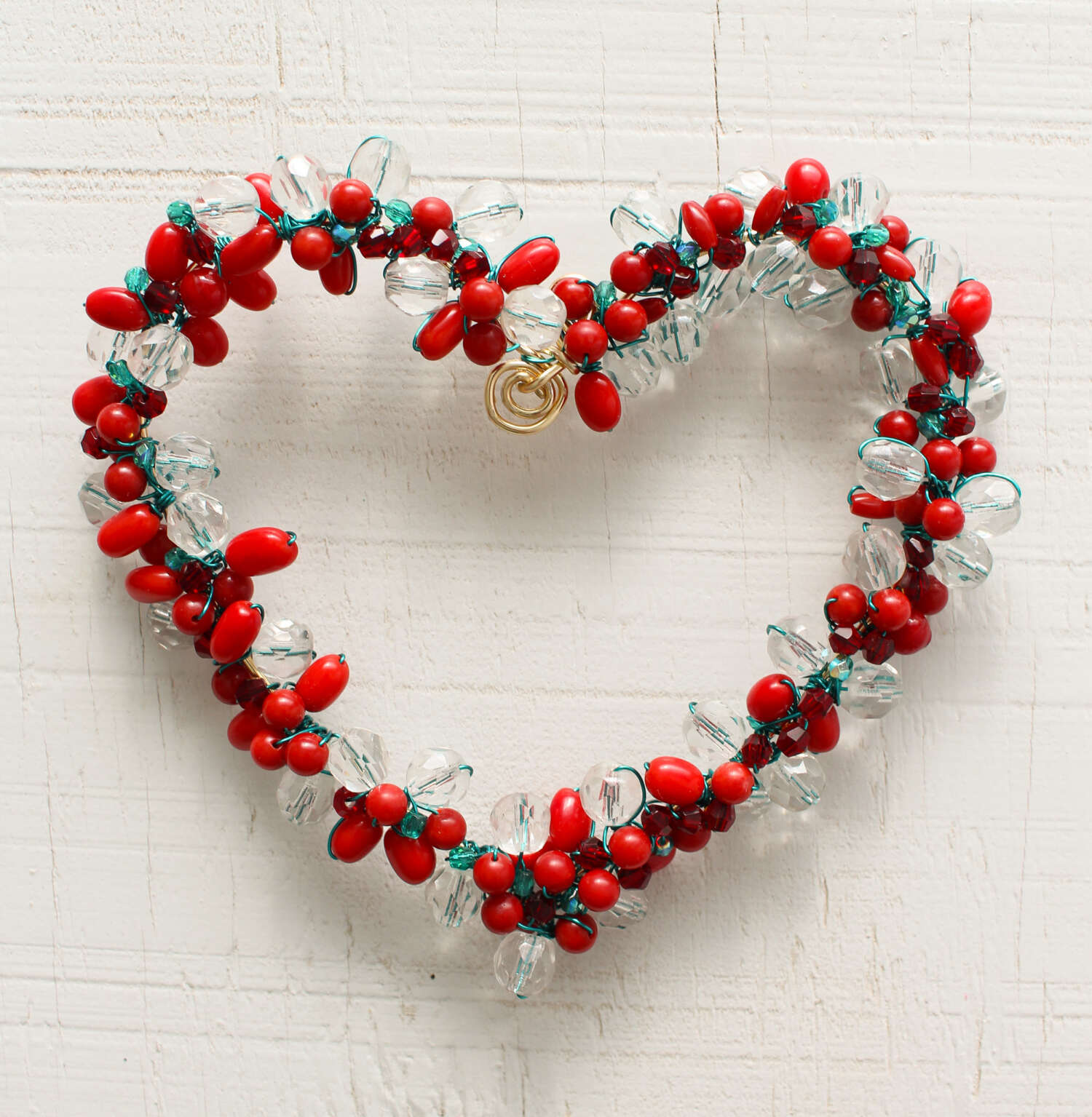 DIY Beaded Heart Valentine's Day Craft Idea
