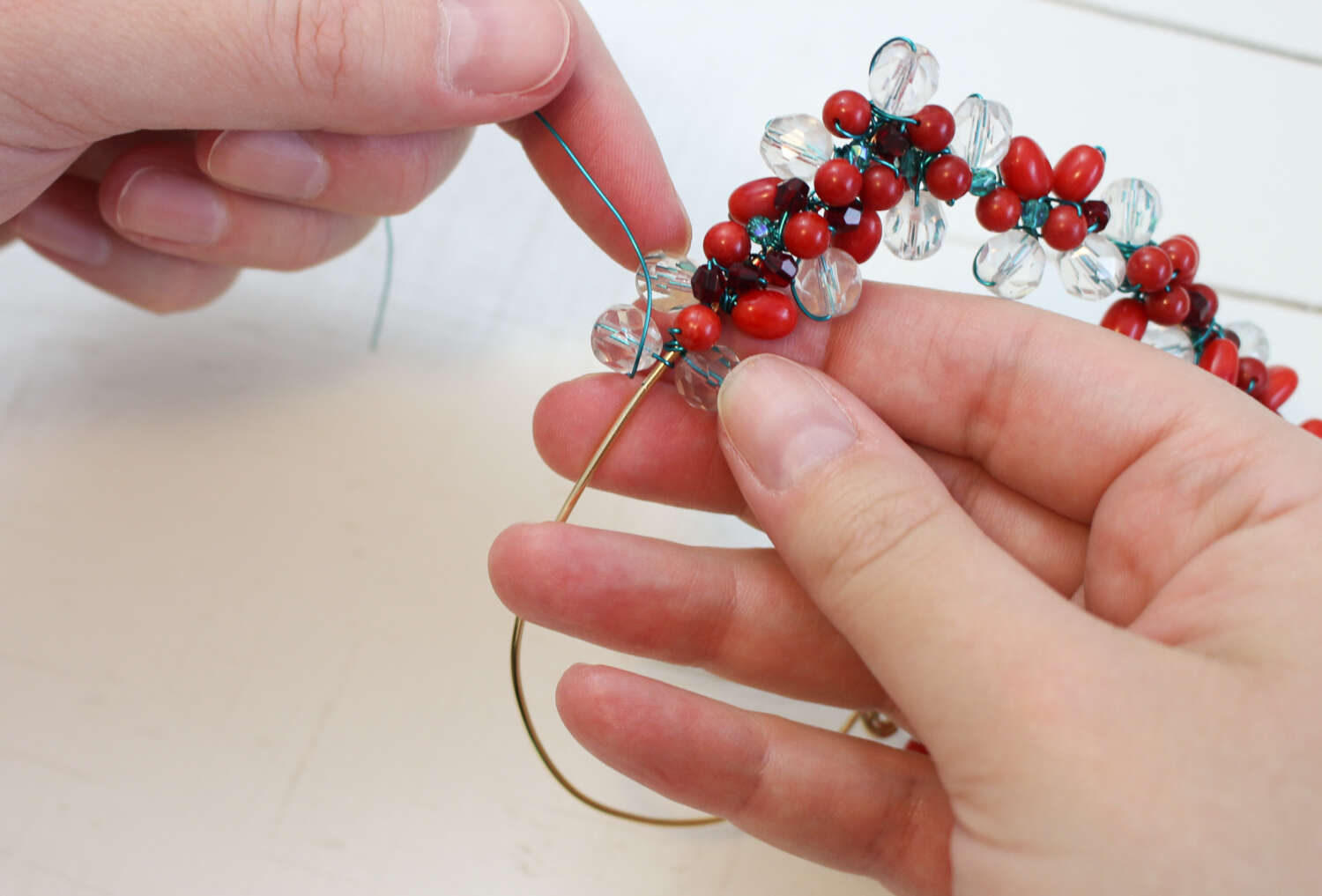 DIY Wire Wrapped Beaded Heart Tutorial