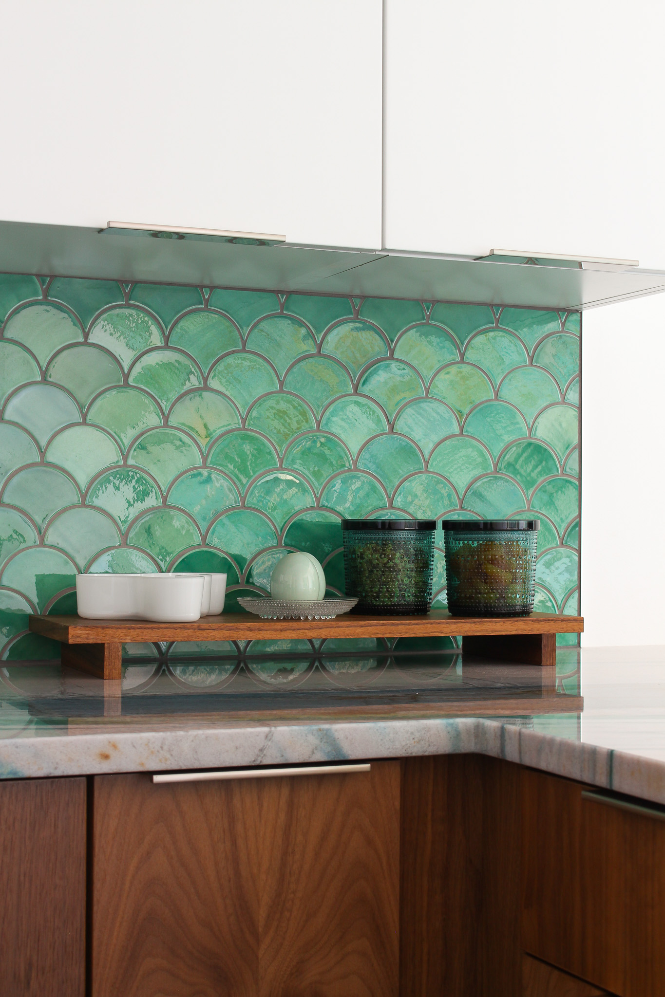 Mercury Mosaics Sea Mist Tile Installed
