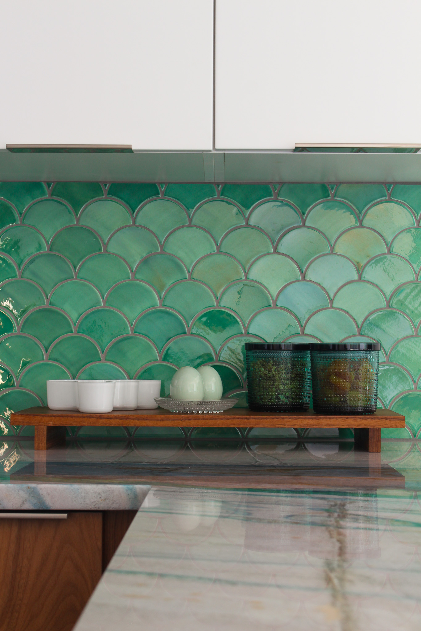 Mercury Mosaics Medium Moroccan tile in Sea Mist