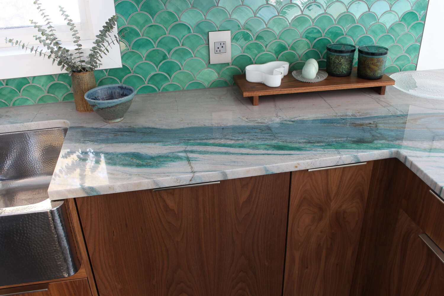 Colorful Kitchen Renovation Before and After