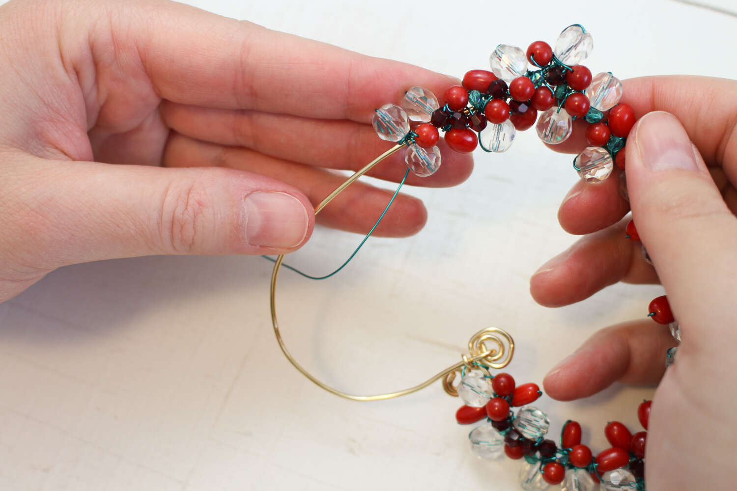 DIY Wire Wrapped Beaded Heart Tutorial