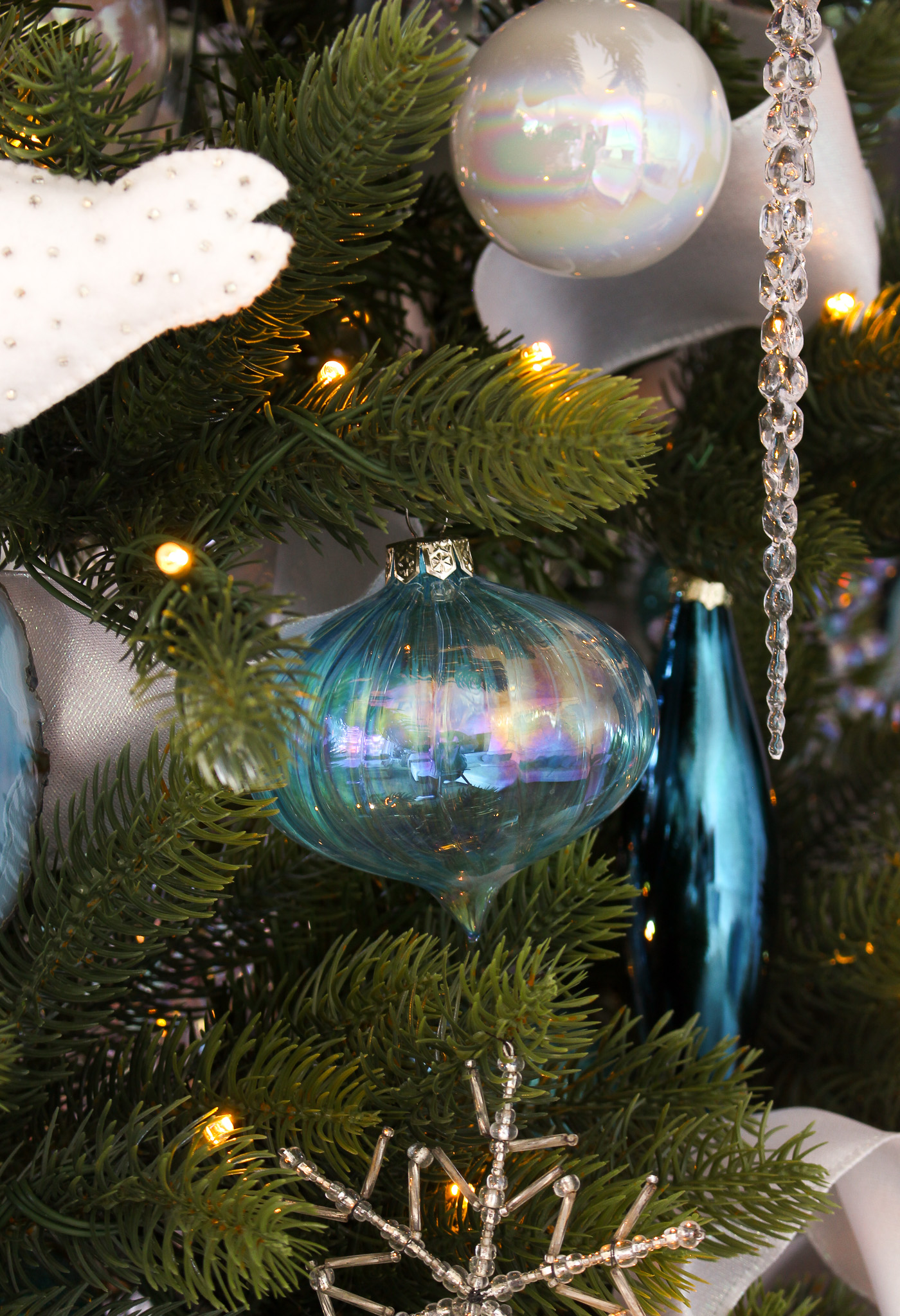 Blue Glass Ornament Set