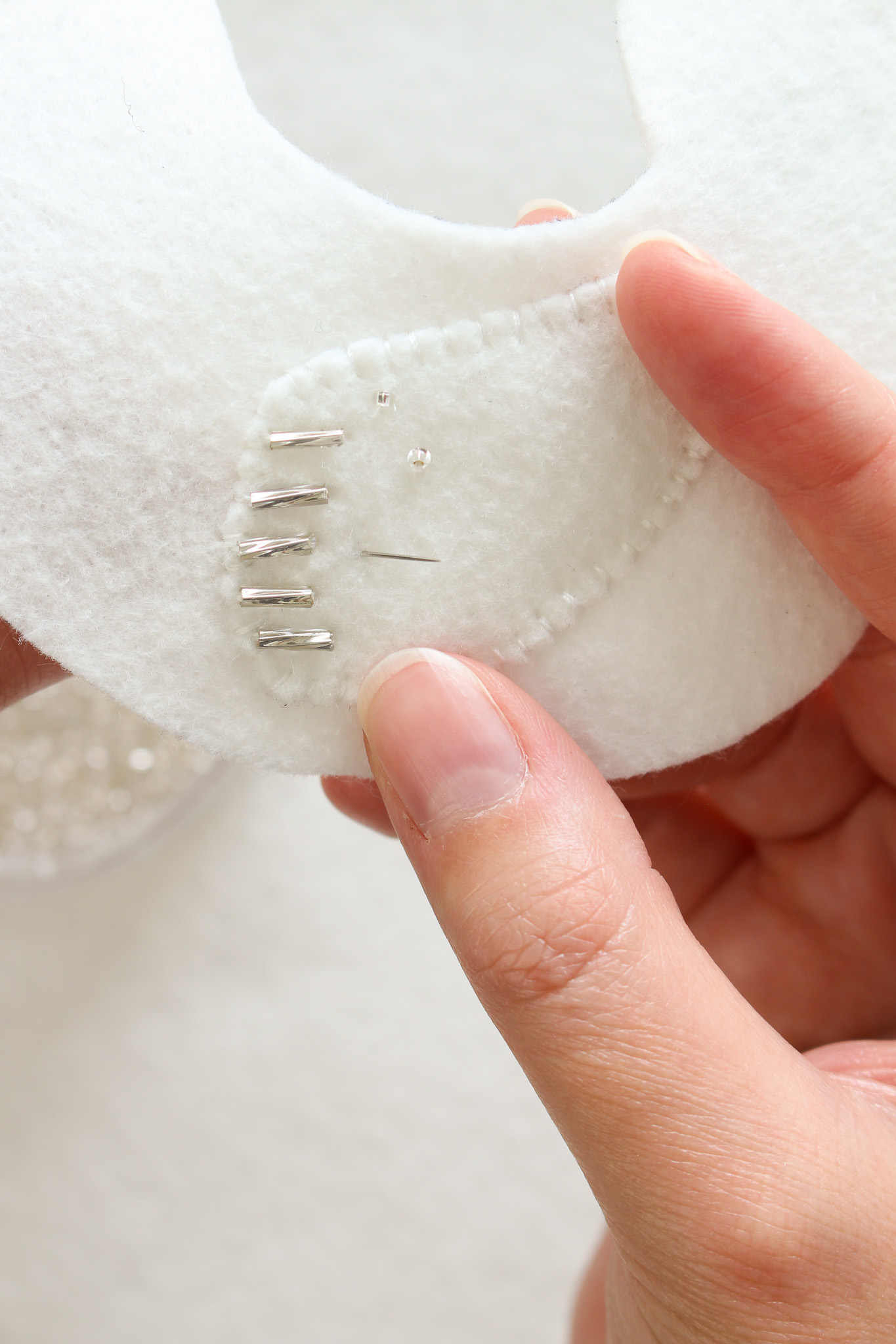 How to Bead Felt Ornaments