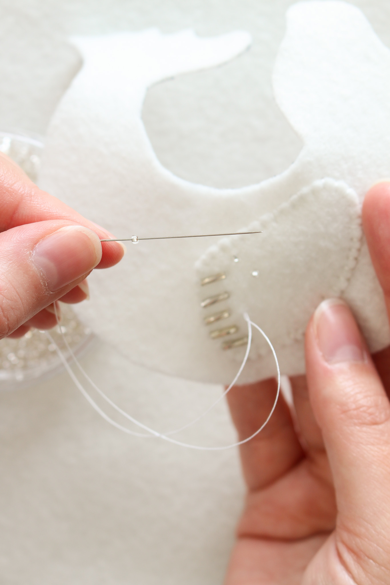 How to Stitch Beads onto Felt