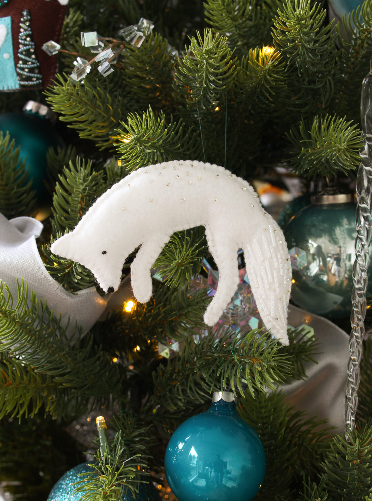DIY Felt Fox Ornament Tutorial with Printable Pattern PDF