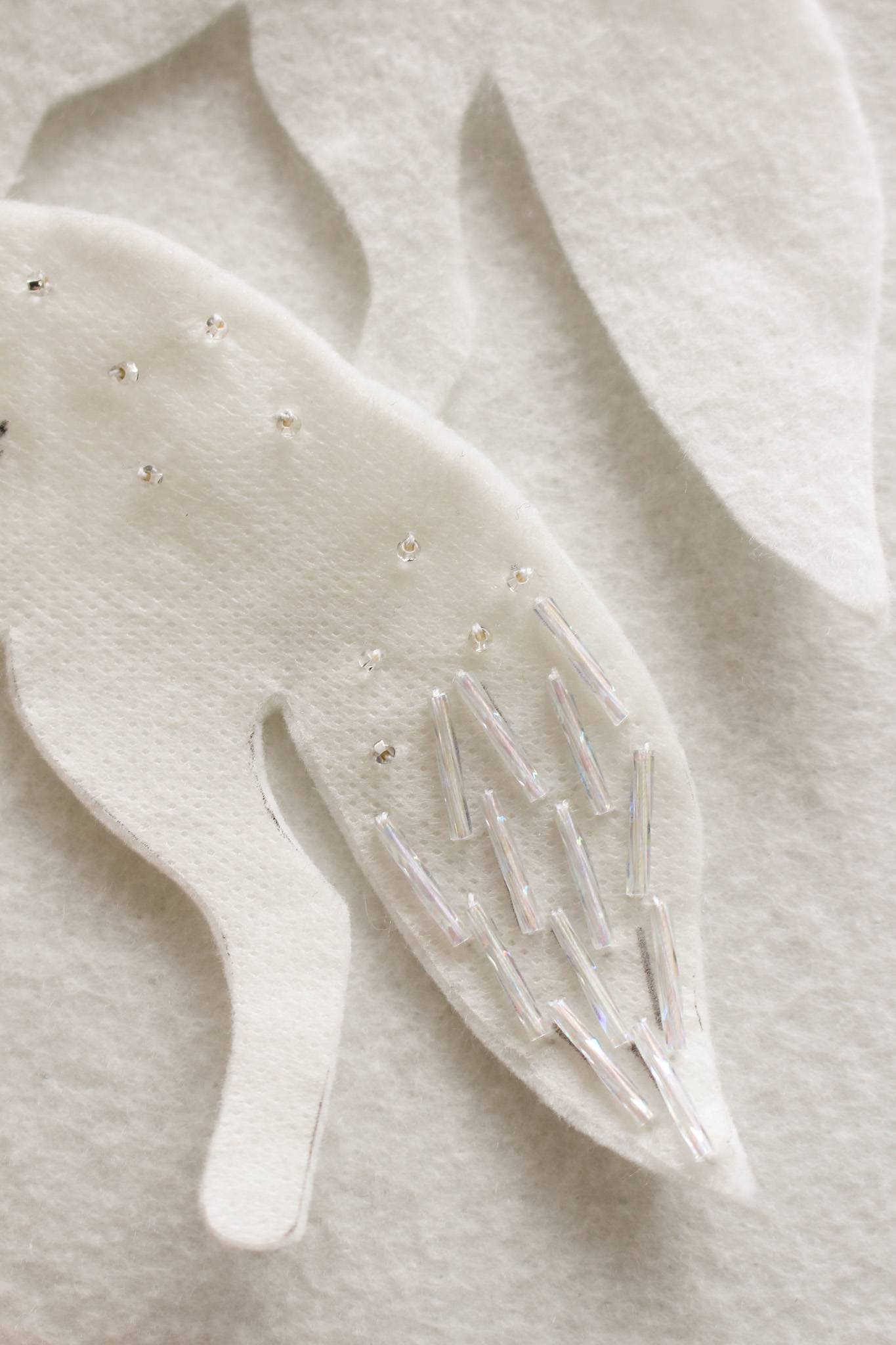 How to Stitch Bugle Beads onto Felt Ornaments