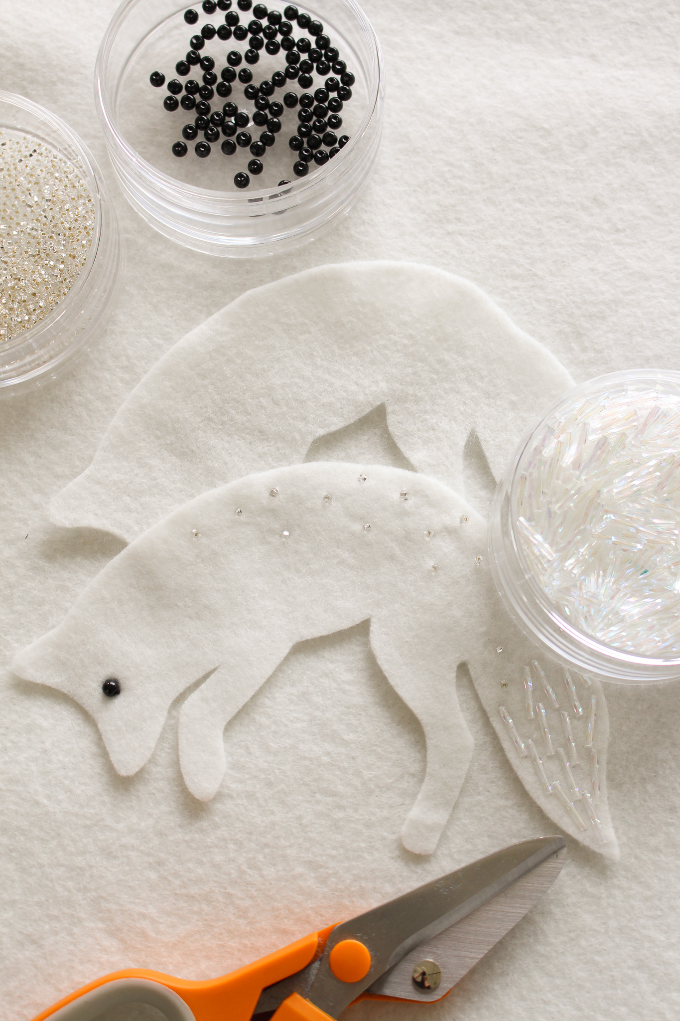 How to Stitch Beads onto Felt Ornaments