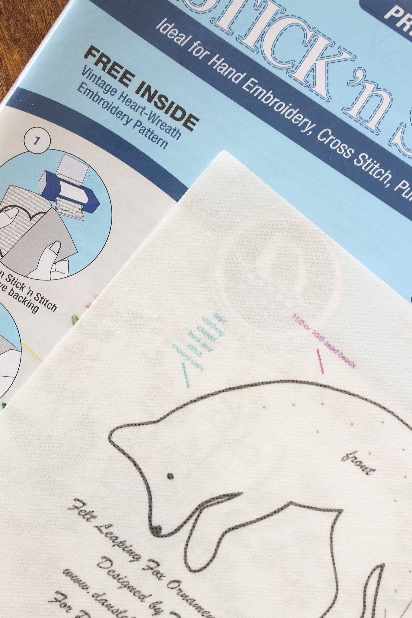 Stick on Stabilizer for Transferring Patterns to Felt