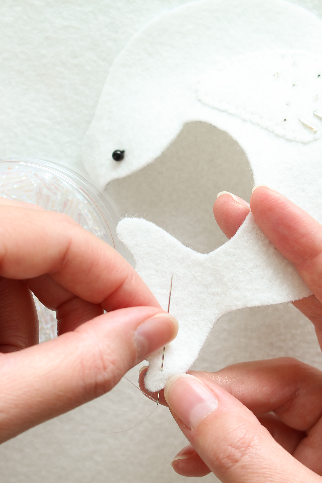 How to Bead Felt Ornaments