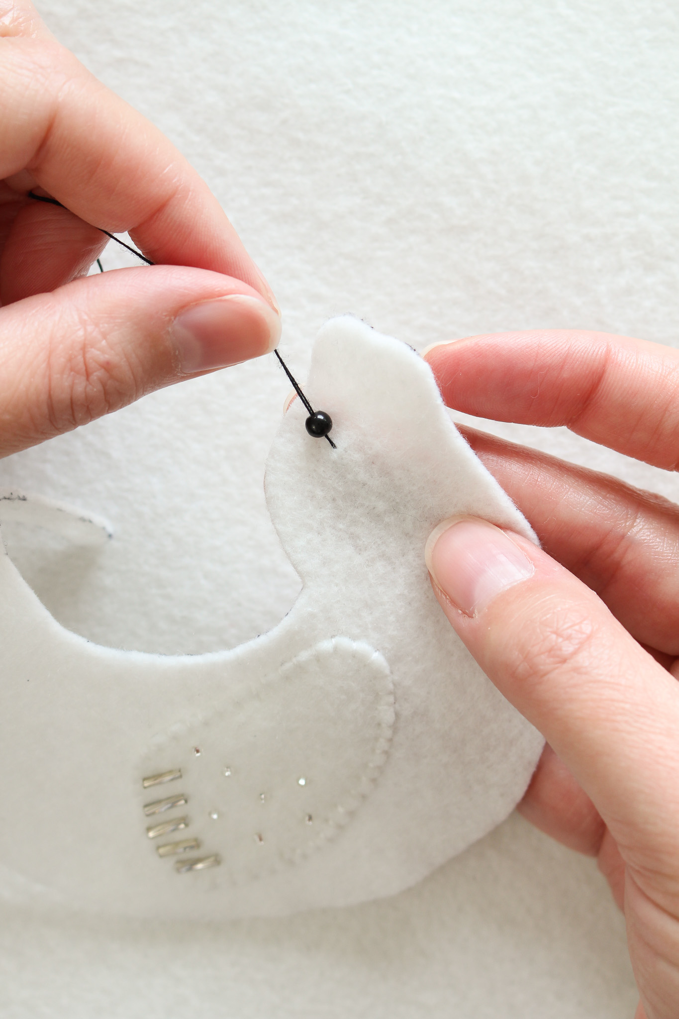 How to Stitch Beads onto Felt