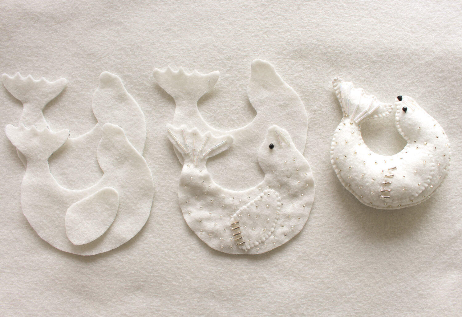 How to Make Beaded Felt Ornaments