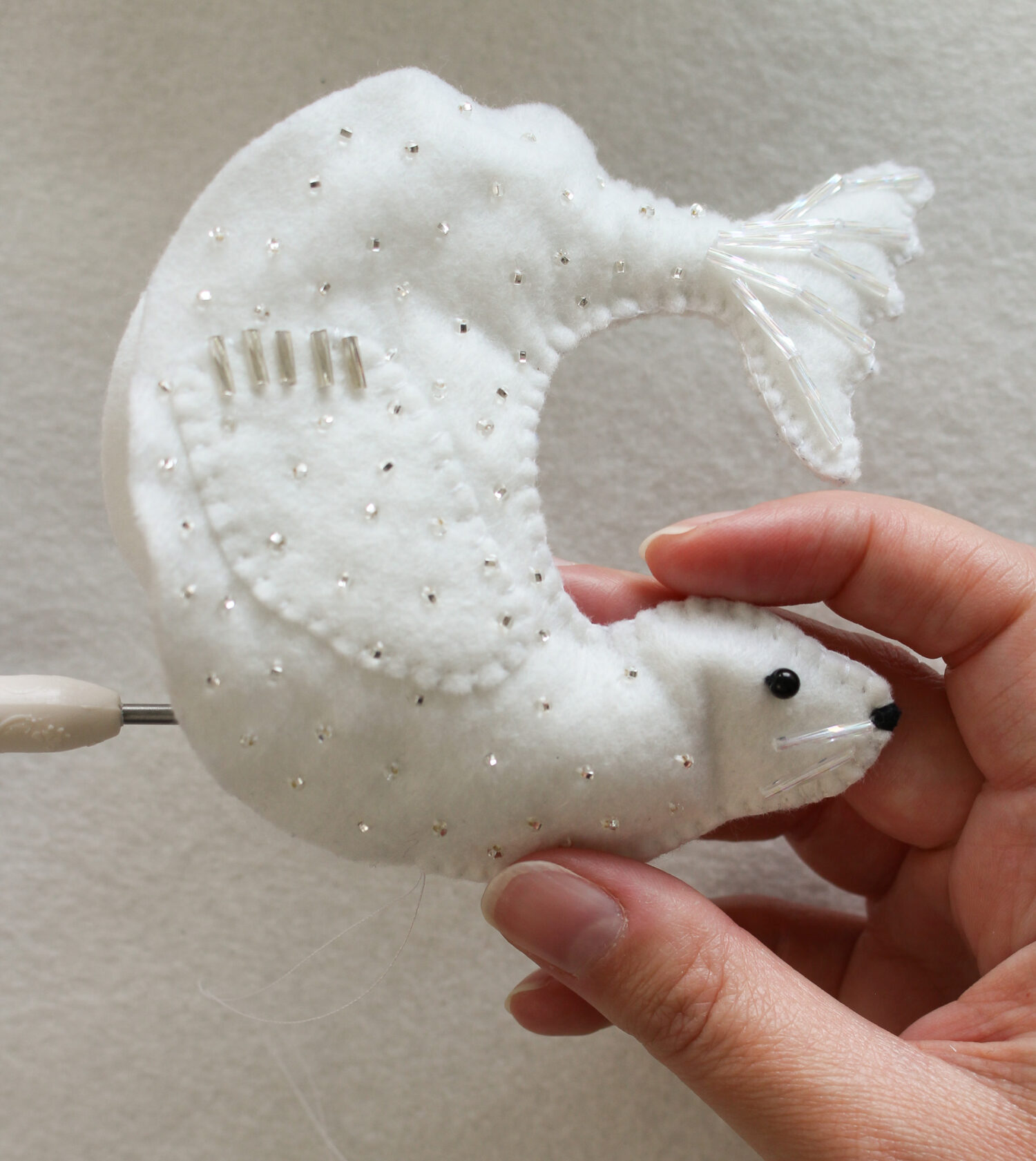 How to Stuff and Sew Closed Felt Ornaments