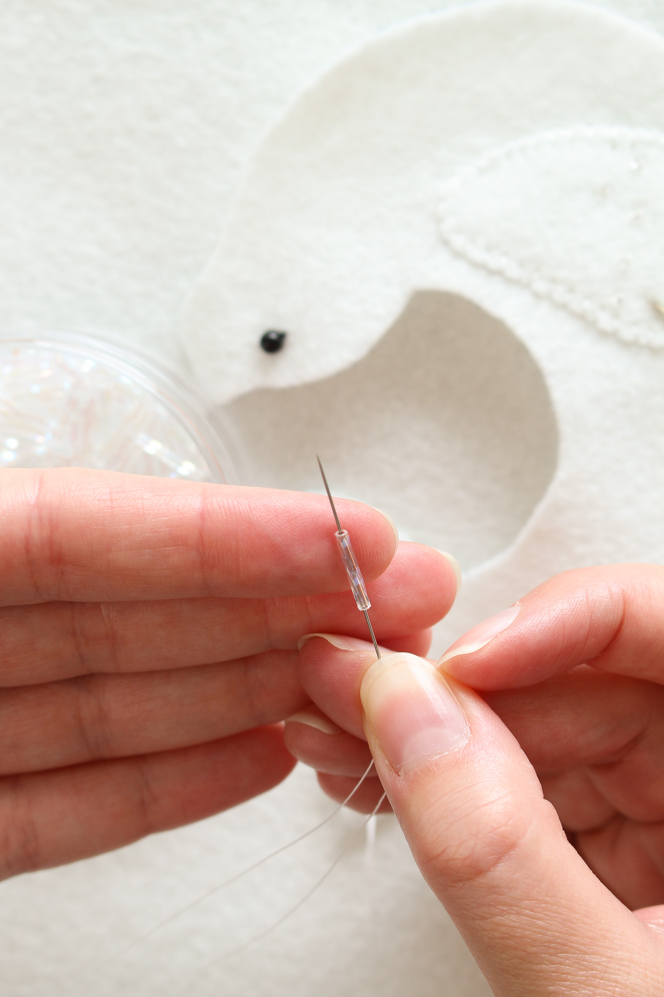 How to Bead Felt Ornaments