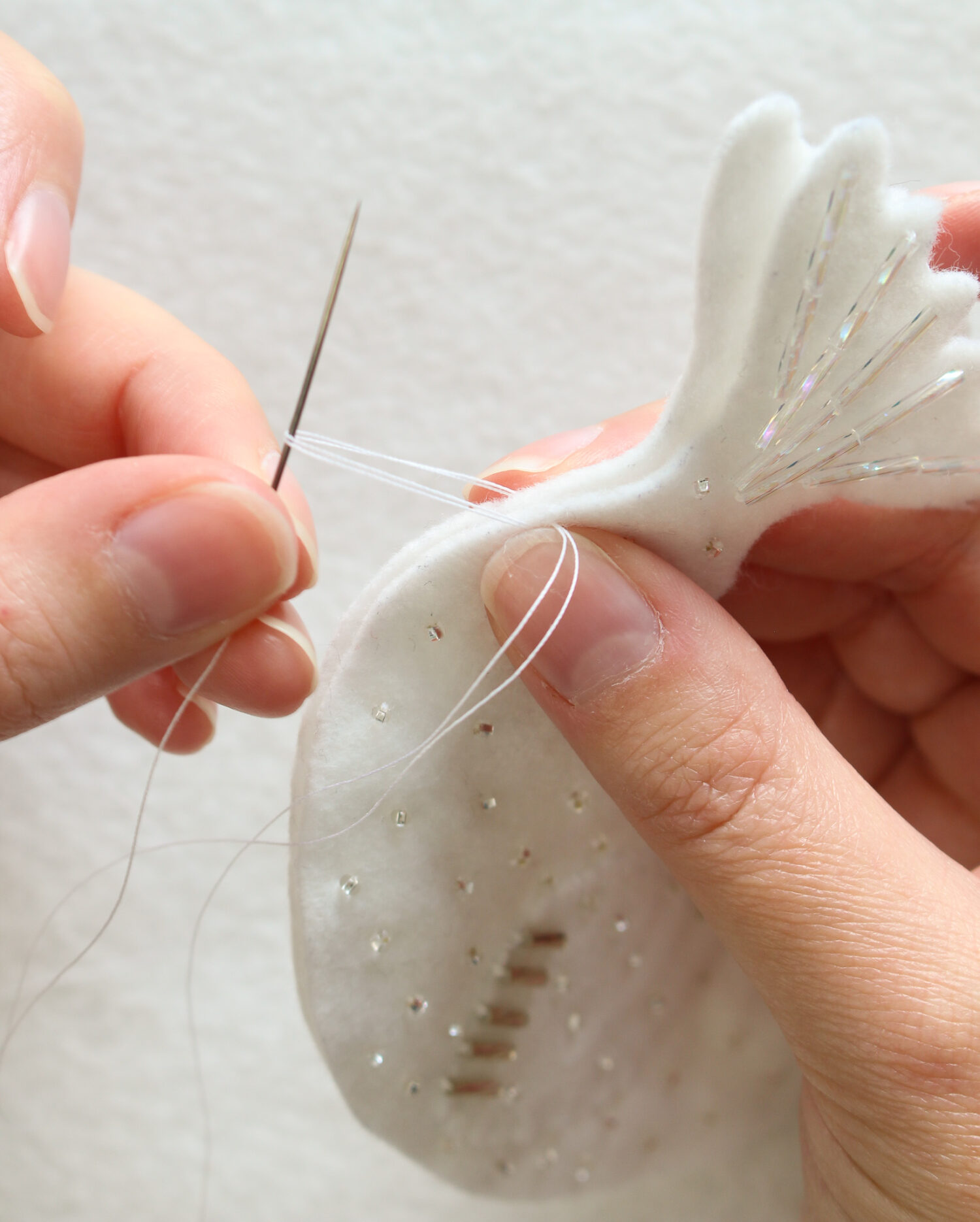 How to Stuff and Sew Closed Felt Ornaments