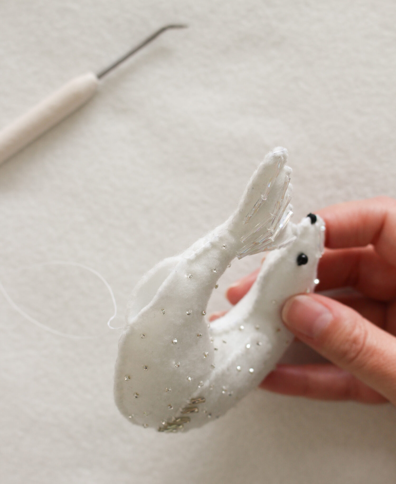 How to Stuff and Sew Closed Felt Ornaments