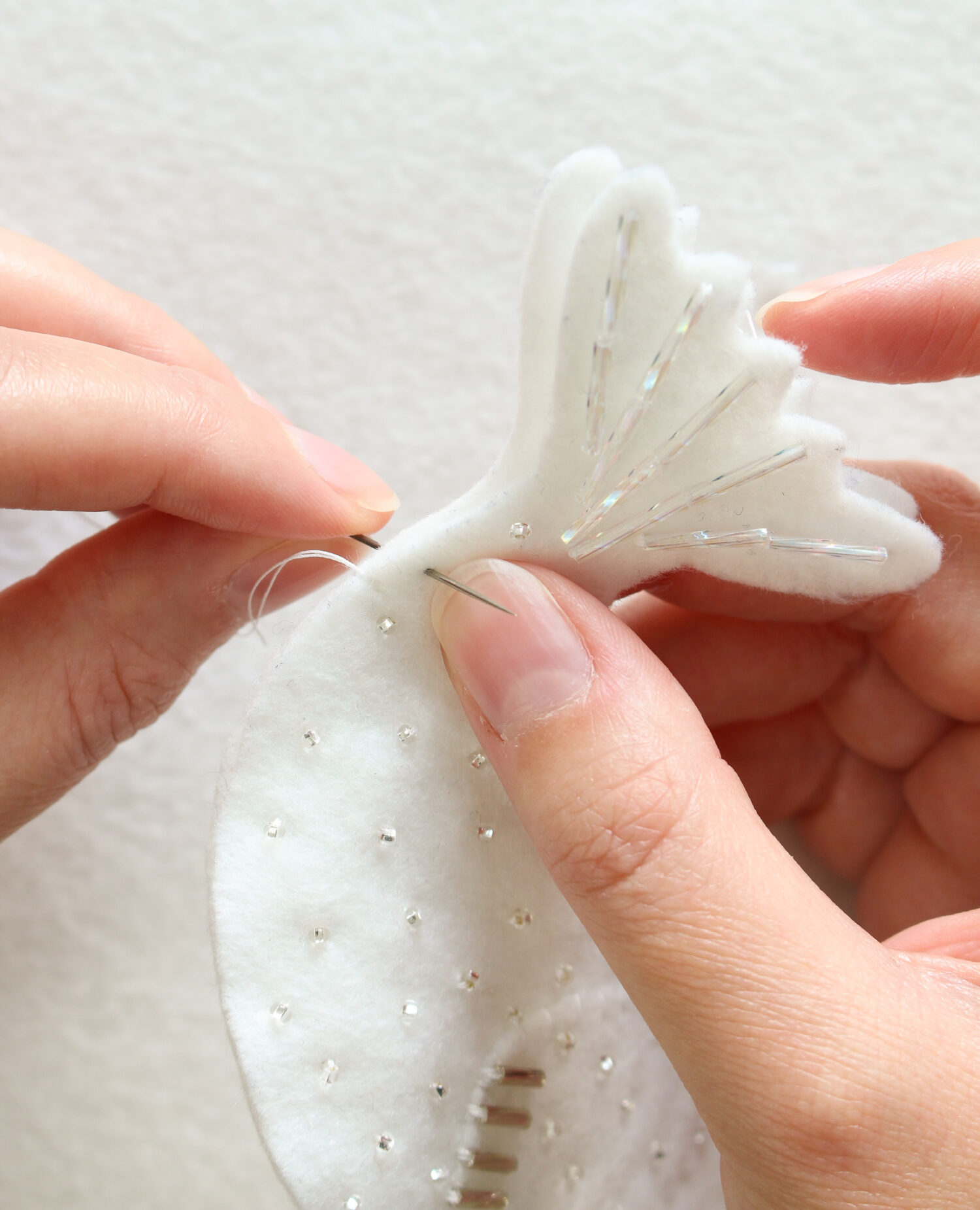 How to Stuff and Sew Closed Felt Ornaments