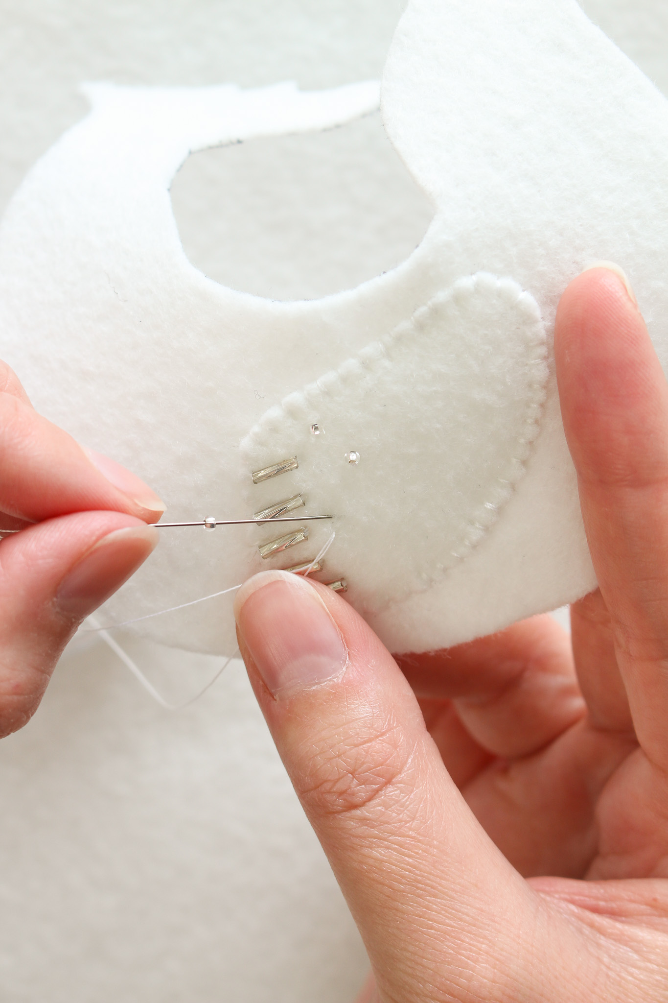 How to Stitch Beads onto Felt